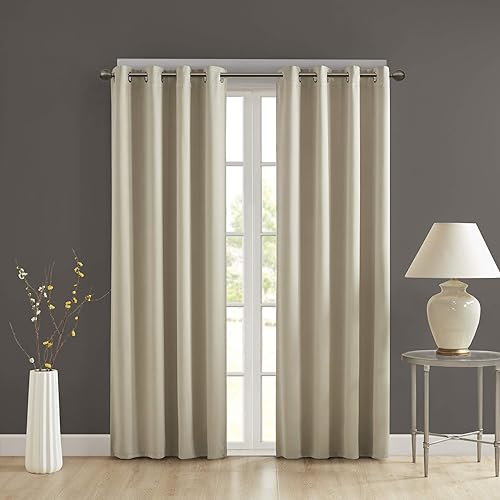 Miniatura 2 de Comfort Spaces Par de cortinas opacas con ojales en la parte superior, reducción de ruido, con aislamiento térmico de eficiencia energética, para