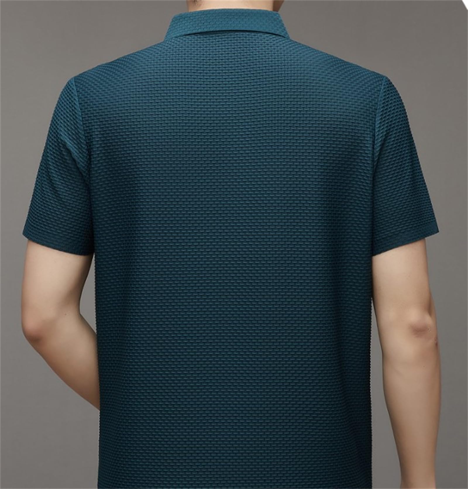 Flexpolo, polo da uomo in seta ghiacciata, traspirante, ricamata, classica, business, anti-pieghe, polo casual alla moda