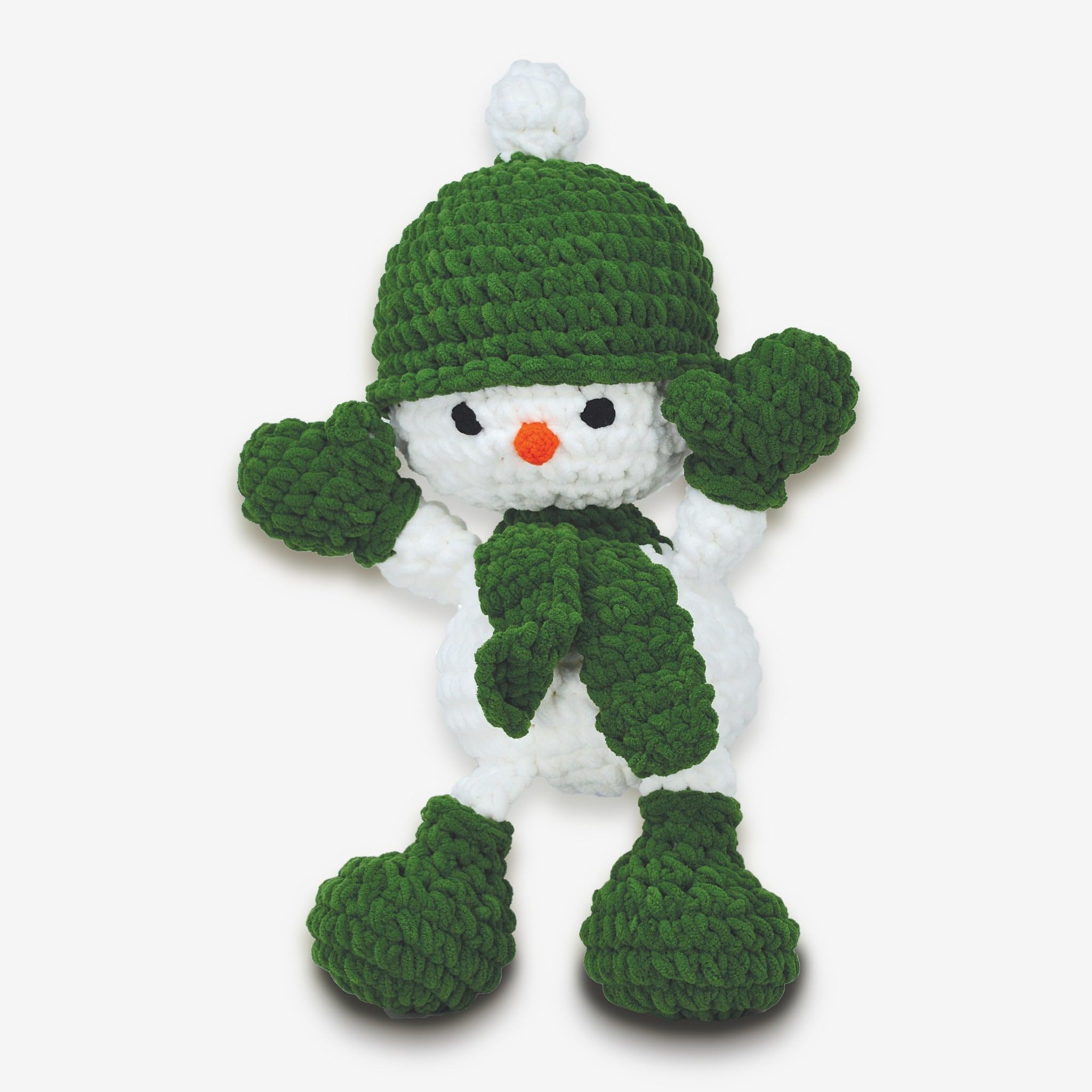 Knitty Critters - Jolly Snowman | Christmas Amigurumi kit Super Soft Yarn Crochet kit