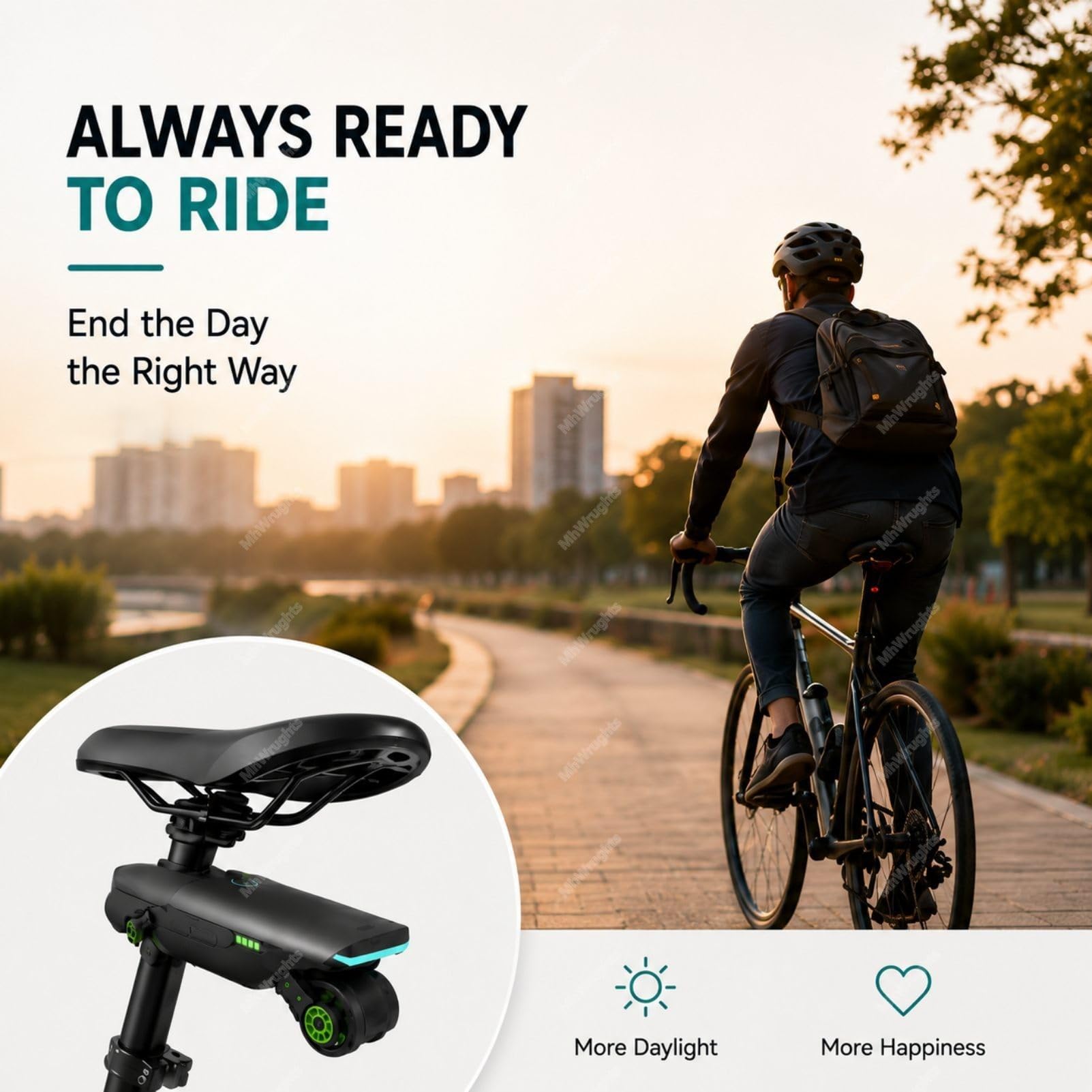 Kit di conversione per Bici elettrica con Motore ausiliario, sgancio rapido in 30 Secondi, Batteria da 18 V, Assistenza alla pedalata per Gli spostamenti quotidiani in Città Blue
