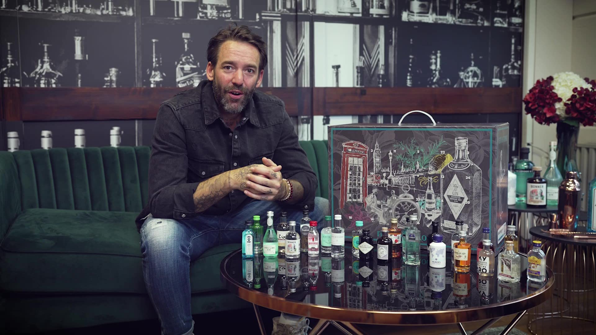 Mixcompany.de Bar & Glas Gin Adventskalender - 24 verschiedene Gin Sorten Tasting Set Probierset Kalender