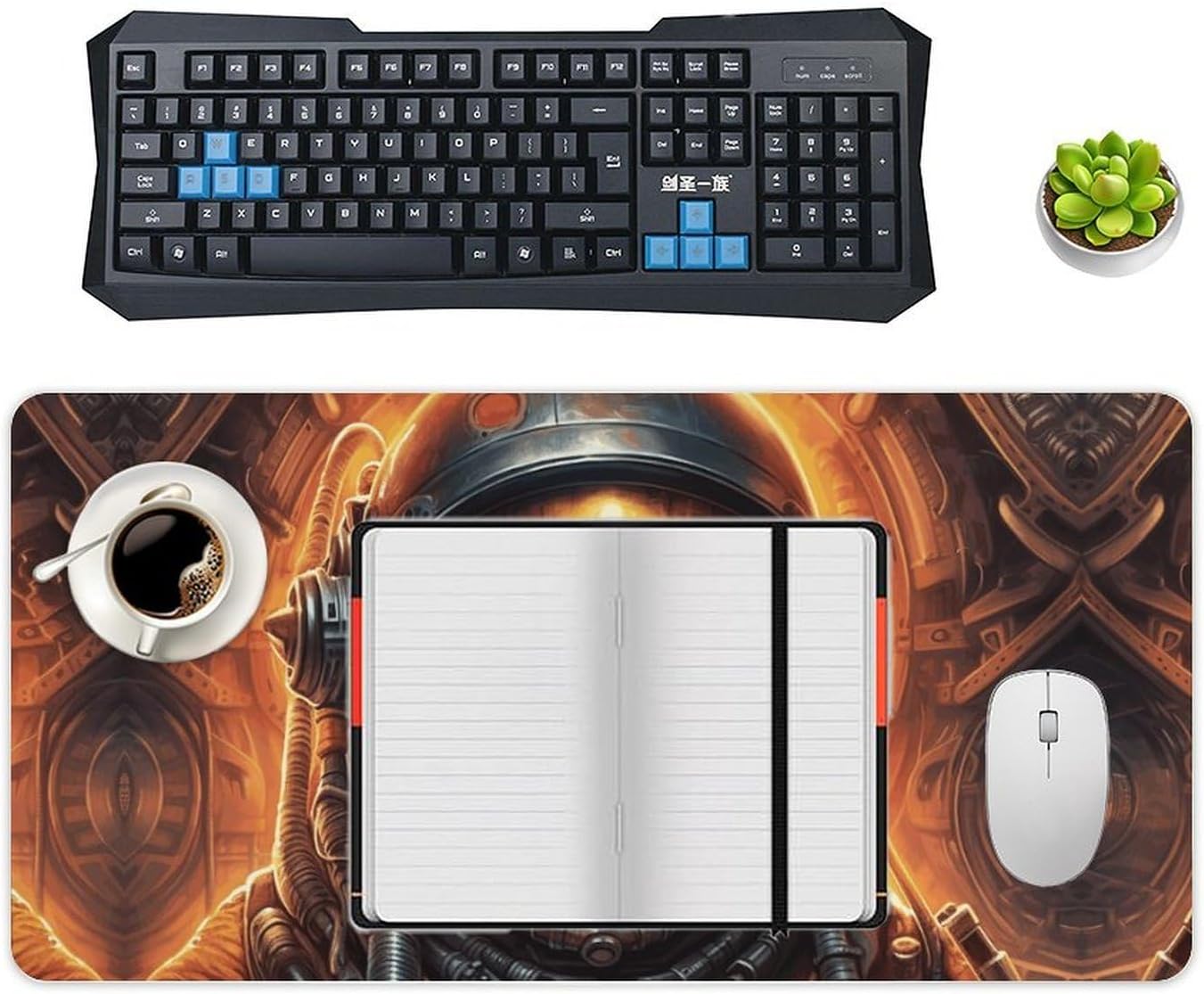 Science Fiction Space Mouse Pad 24x12 in Large Computer Desk Mat image 4