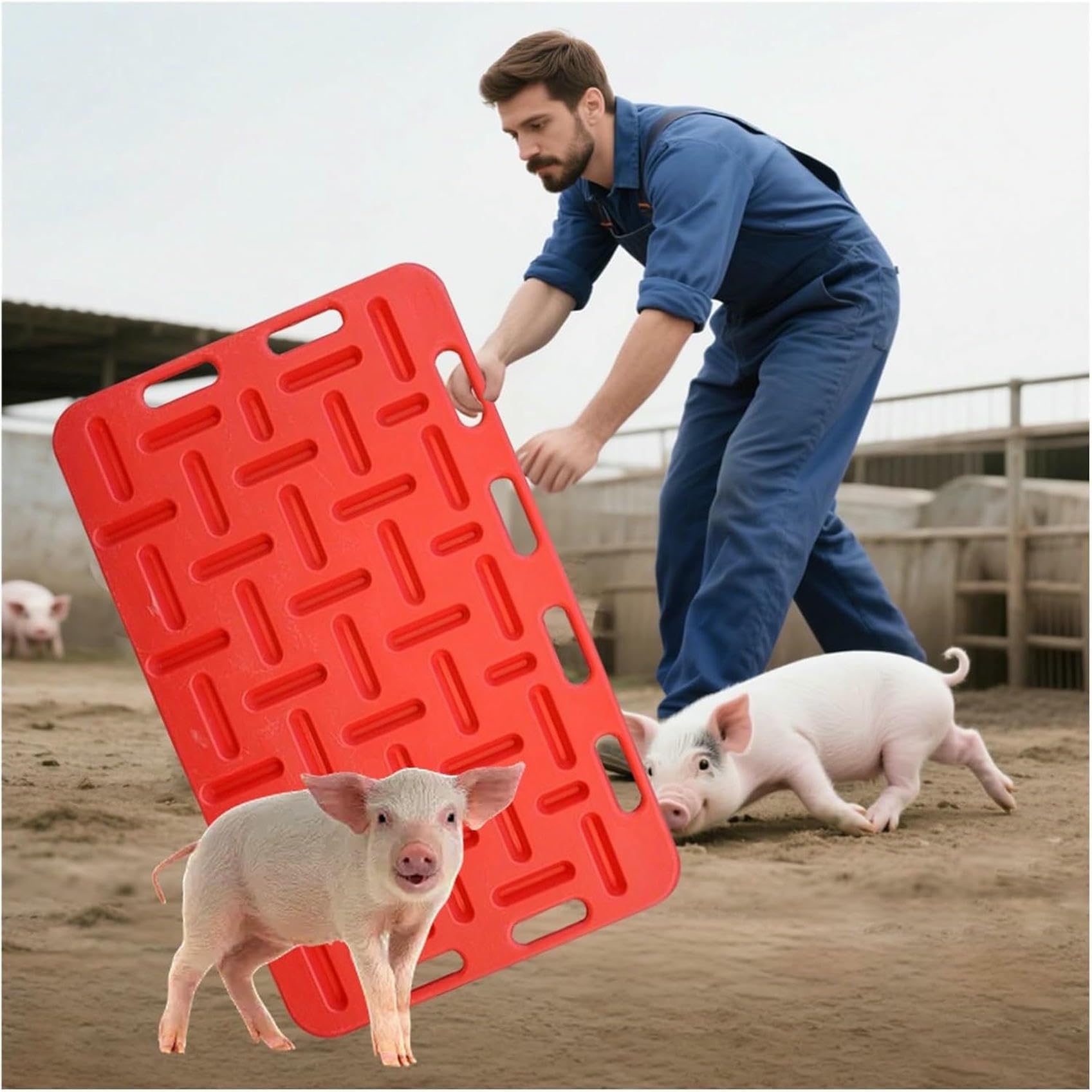 Panneau de tri de porcs léger et long pour guidage en ferme