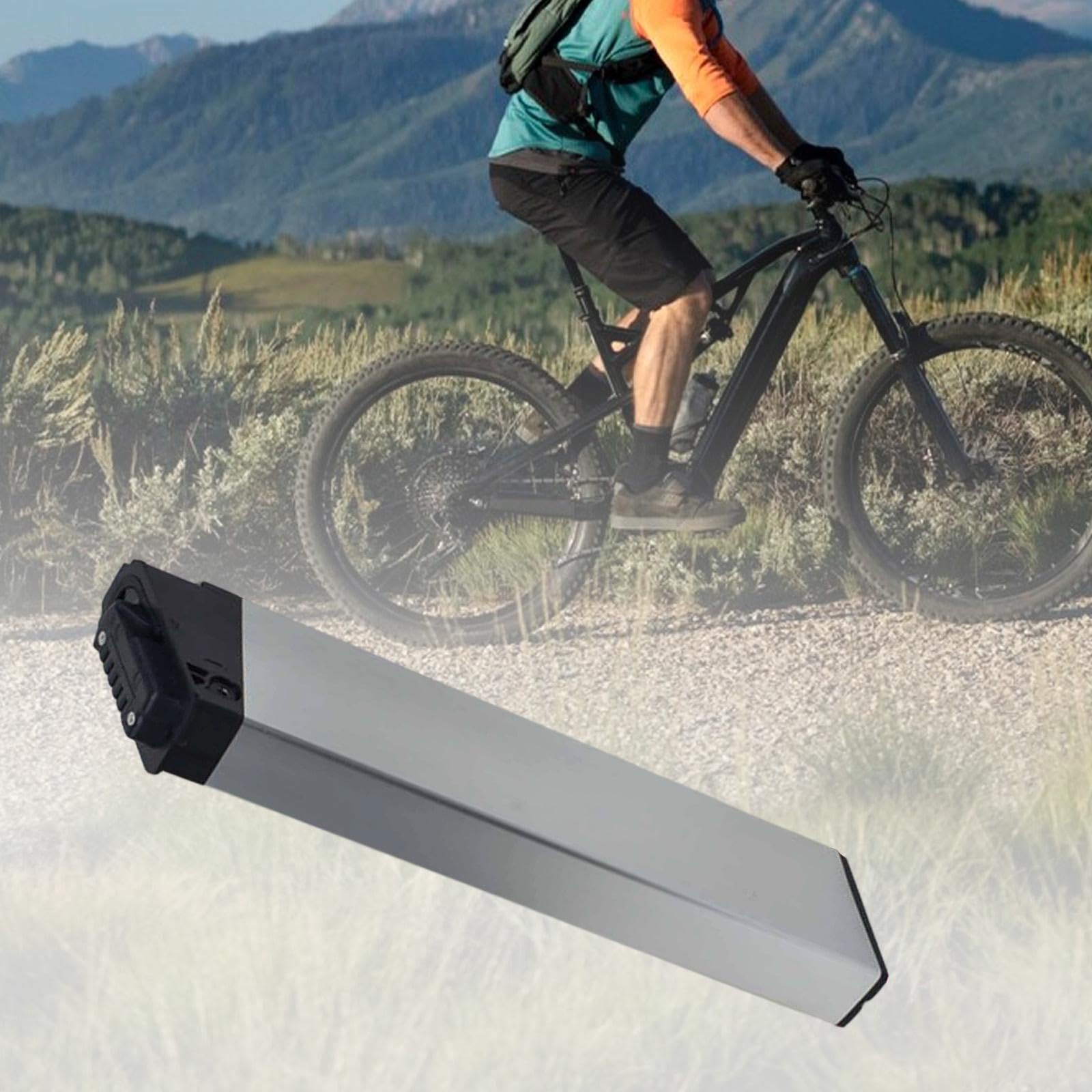 Scatola Batteria per Mountain Bike, Scatola Portaoggetti, Pezzo di Ricambio, Alloggiamento in Lega di Alluminio per Escursioni in Mountain Bike all, 10.2 Cm X 4.3 Cm X