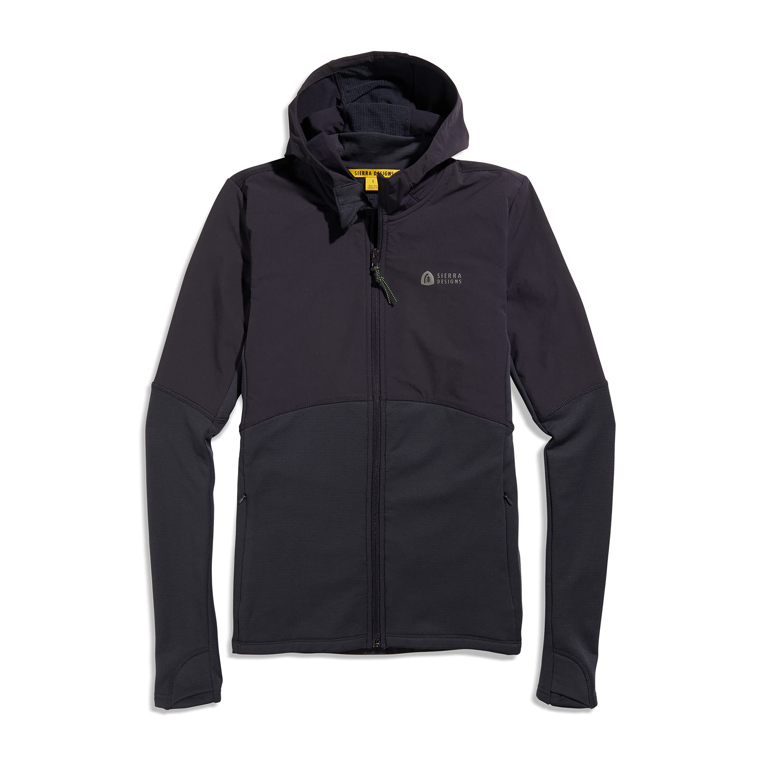 Sierra DesignsCold Canyon Zip Hybrid Hoodie M Sm Total Eclipse/Ombre Blue