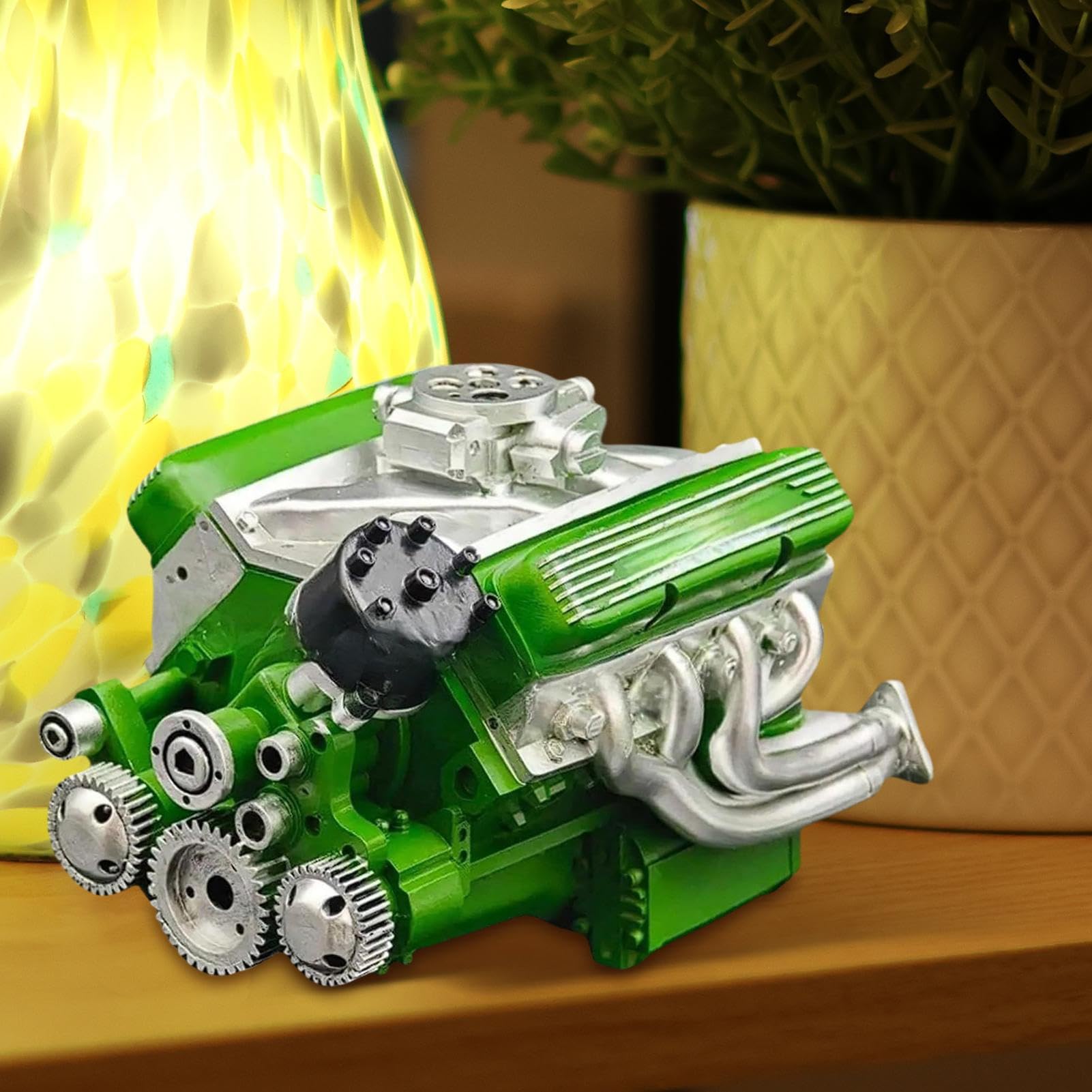 FMHCTB Modèle De Moteur V8 En Résine – Miniature Décorative 18x19,8x17 Cm