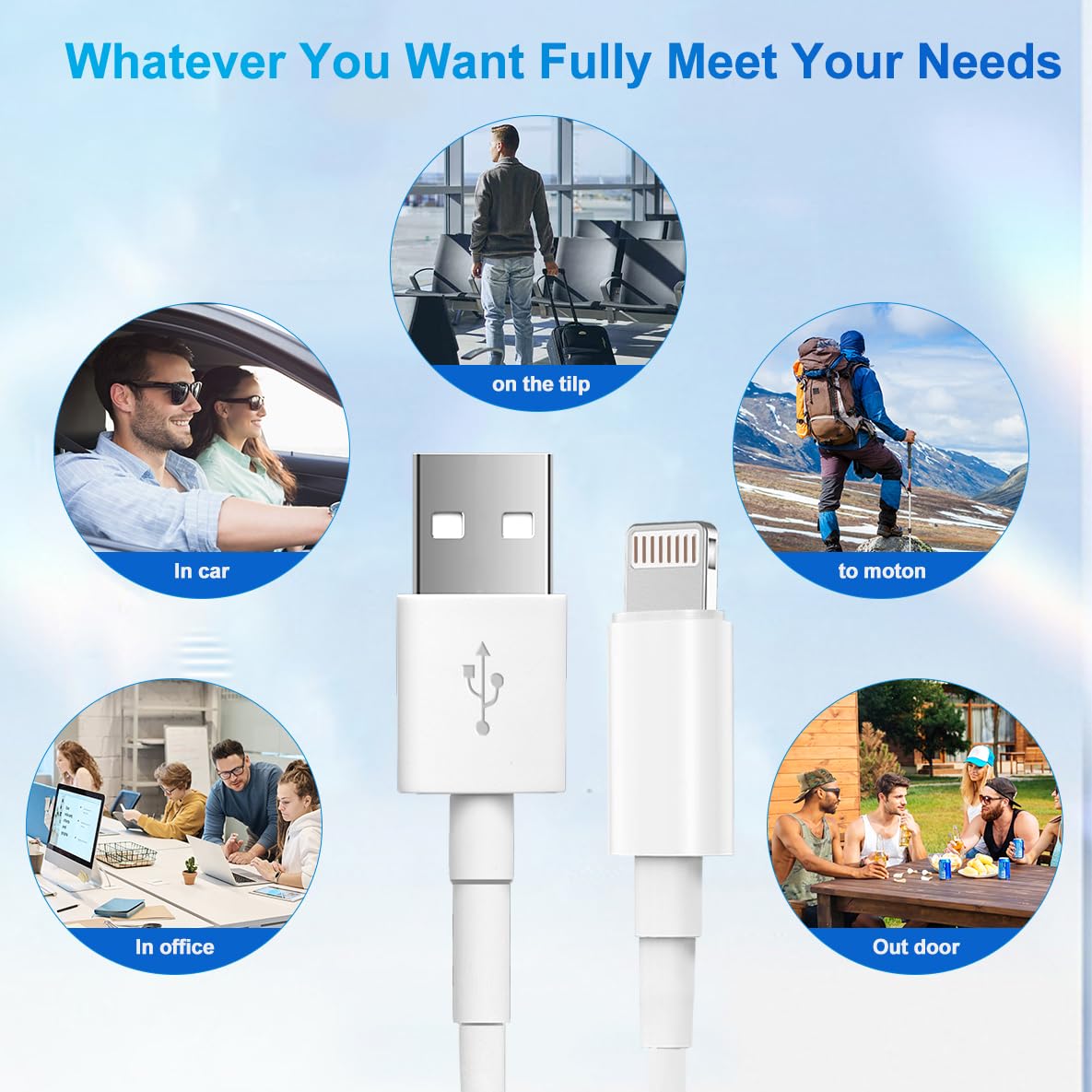 1M Cavo di ricarica iPhone certificati MFi, confezione da 3 cavi Lightning Apple verso USB da 1 metro per iPhone 14/13 Pro Max/12 Pro/11/11Pro/11Max/X/XS/XR/XS Max/8/7/6S/6/5S/5C/Se/iPad