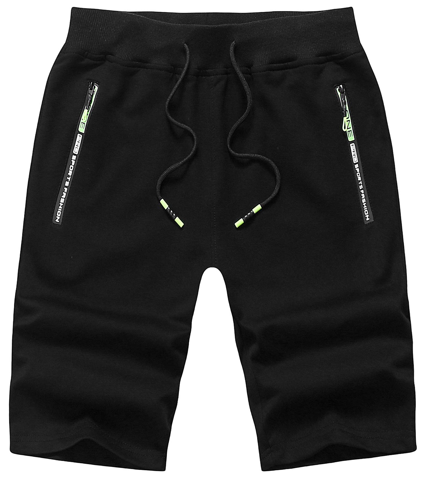 CREATMO US Men's Shorts Zipper Pocket Elastic Waist Stretch Summer Casual Beach