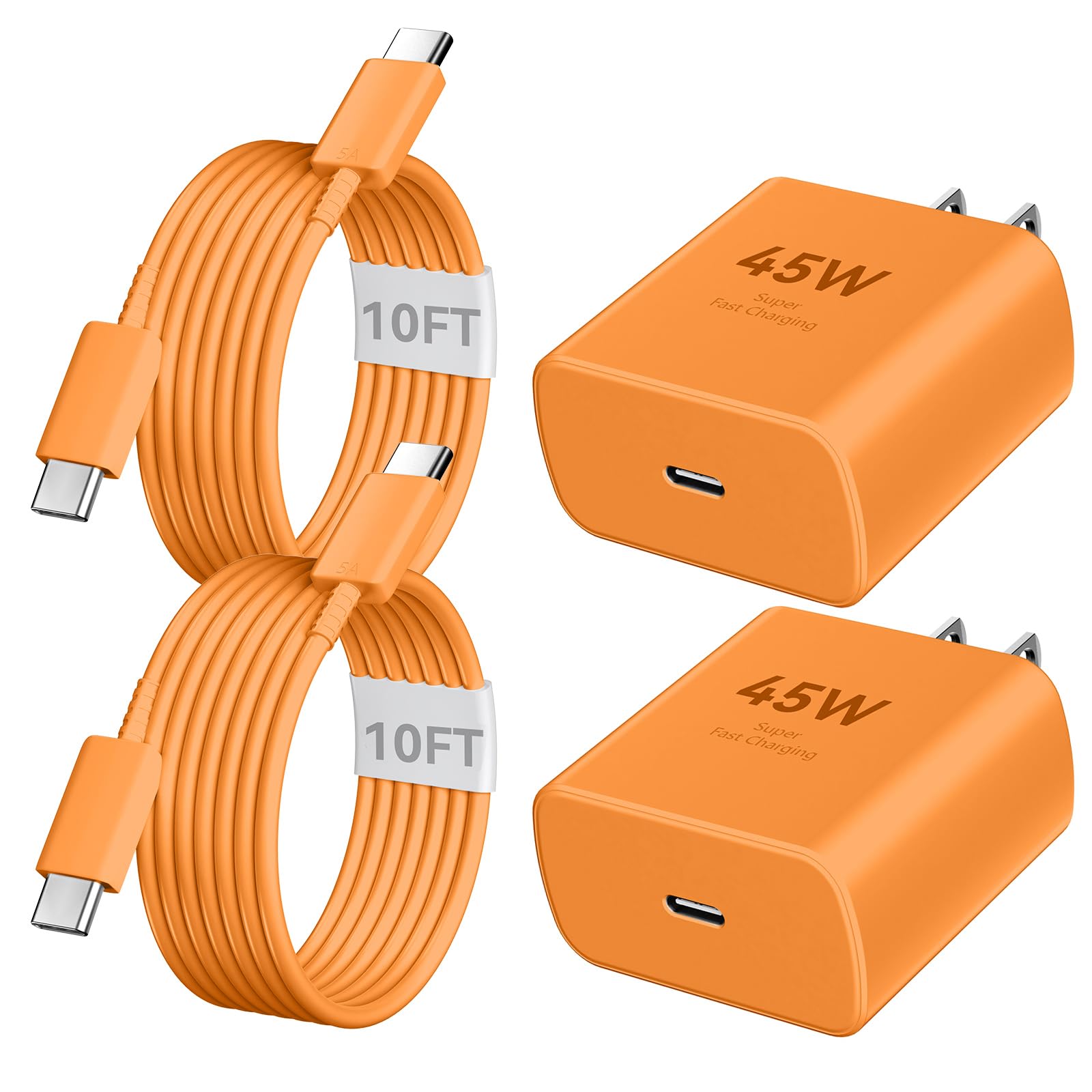 45W Super Fast USB C Charger for iPhone 17 16 Pro Max Charger 10FT Long iPhone Chargers Fast
