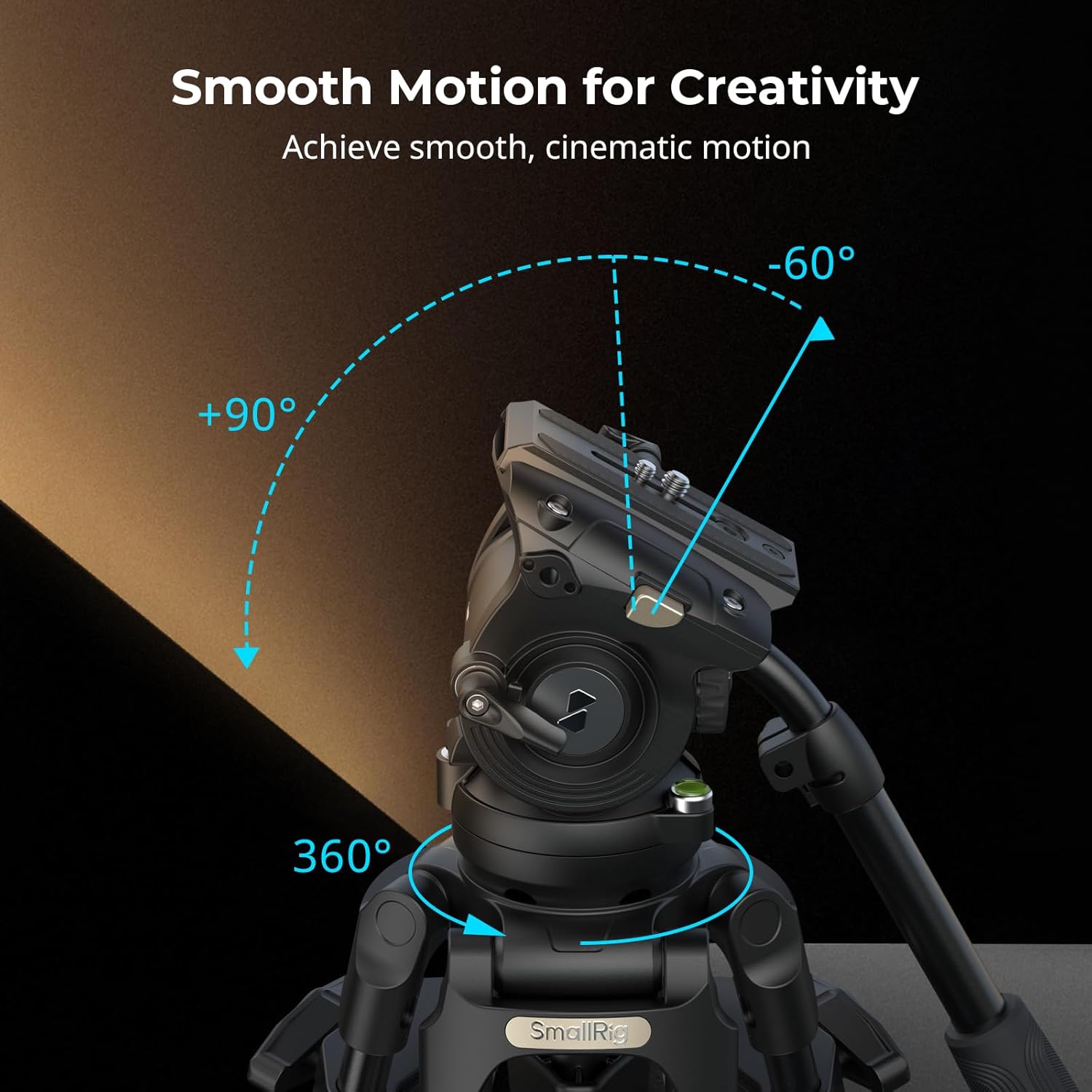SmallRig 84''/214cm FreeSpeed Aluminum Alloy Video Tripod, Heavy-Duty Camera Tripod with 6-Step Counterbalance, +90° / -60° Tilt, 360° Pan Damping, Dual-Mode QR Plate, Max Load 22lbs, FSD16-5579