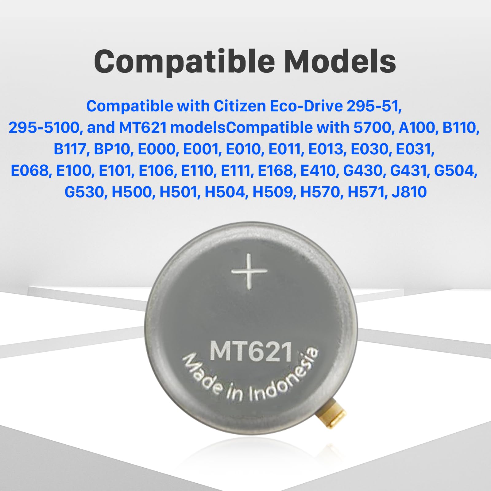 Akumulator do Citizen Eco-Drive 295-51 295-5100 MT621, kompatybilny z baterią Panasonic, zamiennik do zegarka Citizen Eco Drive BP10, E010, E000, E001, E011