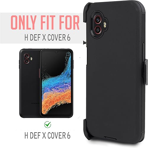 Miniatura 6 de Funda con clip para cinturón para Samsung Galaxy XCover 6 Pro, funda protectora de cuerpo completo para teléfono con protector de pantalla