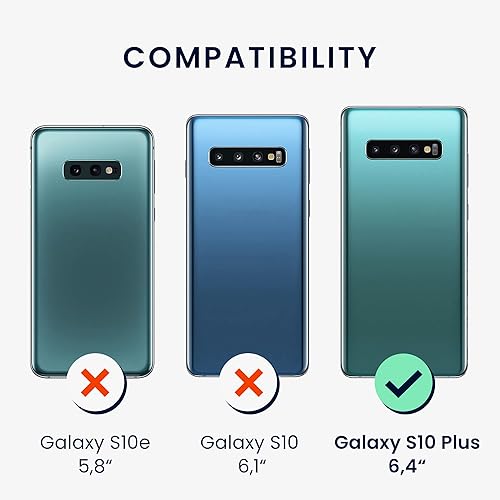 Miniatura 6 de kwmobile Funda compatible con Samsung Galaxy S10 PlusS10+ - Funda de silicona TPU con acabado suave - Crema mate