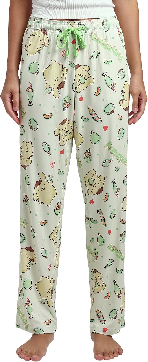 Bioworld Pompompurin Light Green Adult Womens Sleep Pants