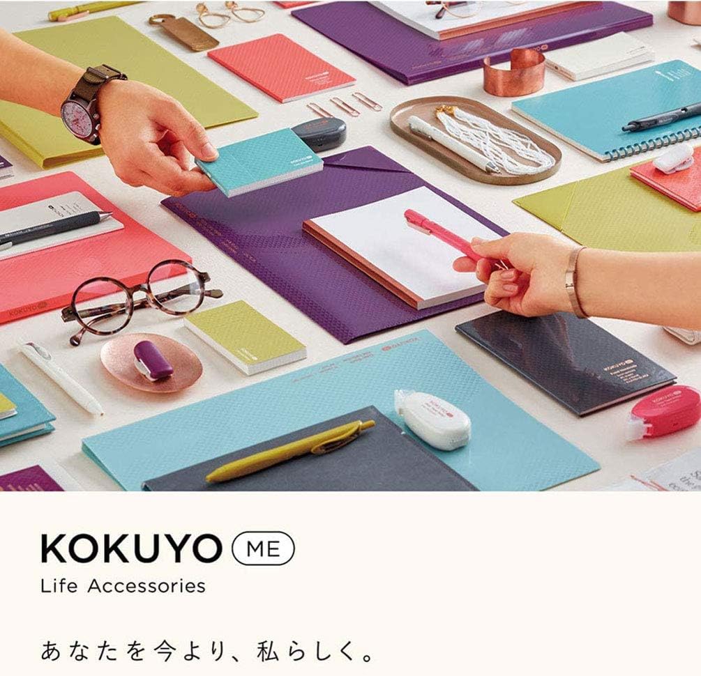KOKUYO ME Composition Notebook, 1 Pack B6 Comp Book with B 6mm Ruled, 70 Sheets, School Lined Notebook in Grayish Black, Journal Notebook for Women Work Study Note Taking. Japan Import (KME-NB668DM)
