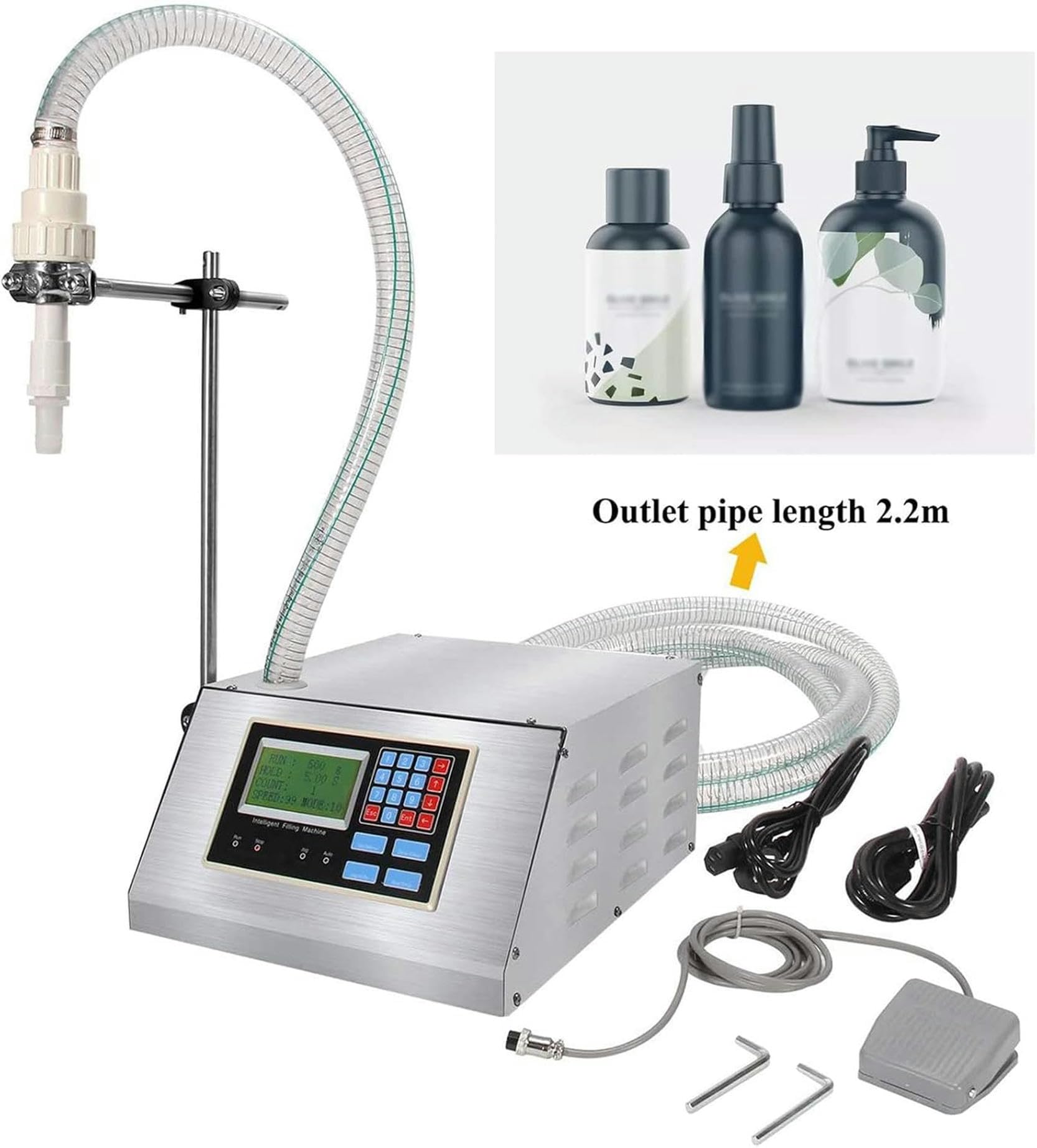 Macchina Di Riempimento Liquido, Macchina Per Riempimento Di Bottiglie Con Controllo Numerico Automatico, Riempimento Di Bottiglie Con Pompa Diaframma Da 17 L/min, Per Olio, Profumo, Alcool, Alcool
