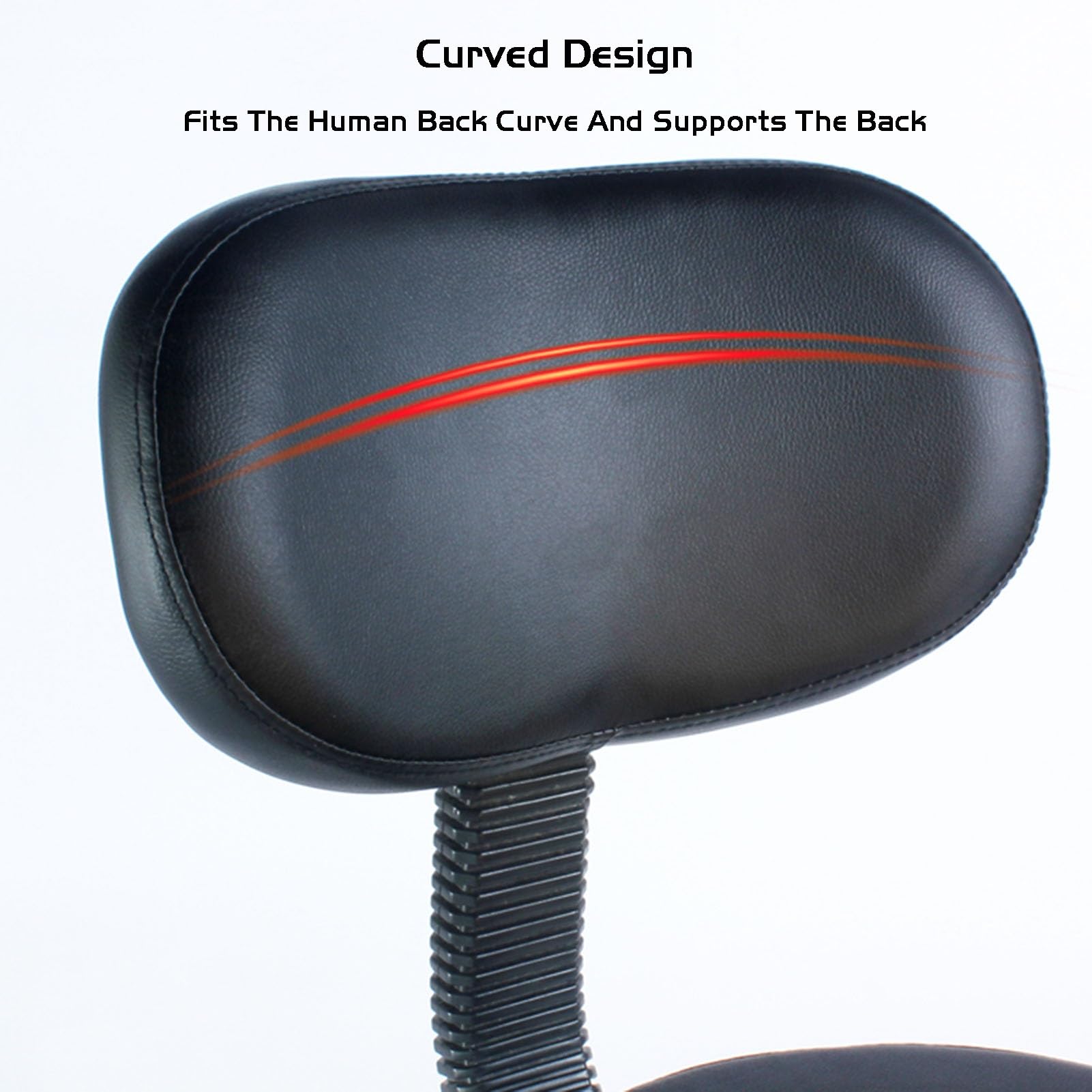 Sattelstuhl, Sattelhocker, Ergonomischer Rollstuhl Mit Rückenlehne, Einstellbarer Höhe Und Tragkraft 330 Pfund for Büro, Salon, Geschäft(Orange)