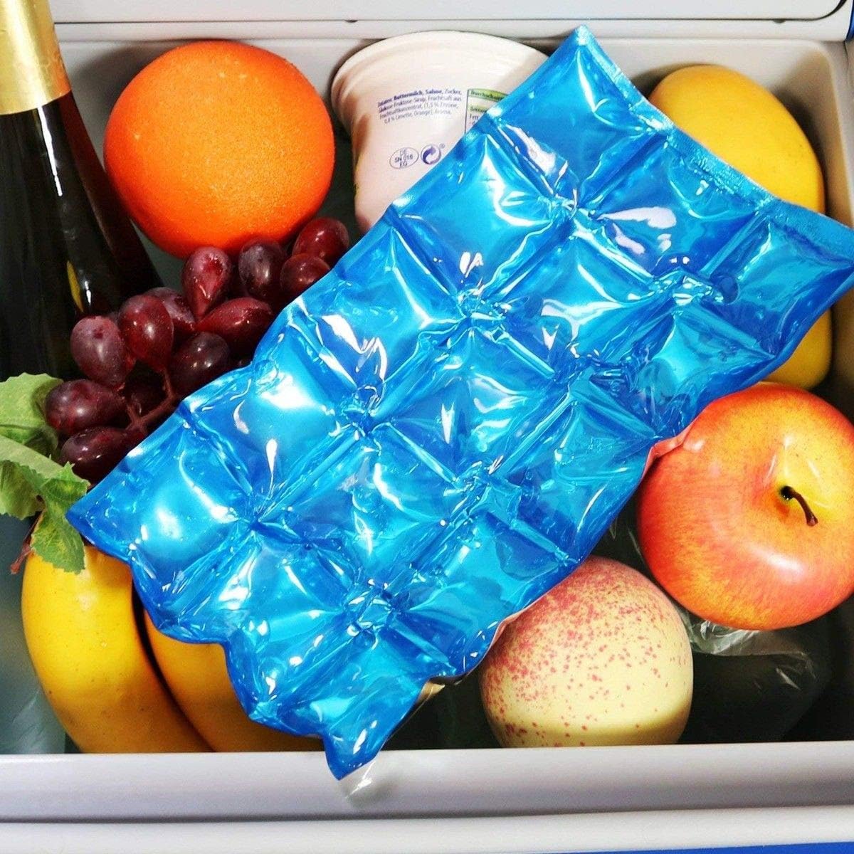 GEEZYReusable Flexible Ice Packs for Cool Box Fridge Freezer Summer Cool Lunch Box Food Travel Cooler