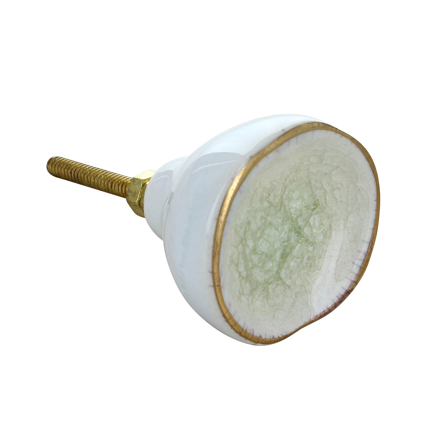 G Decor Cream Rhodes Ceramic Door Knob Vintage Shabby Chic Cupboard Drawer Pull Handle (Cream)