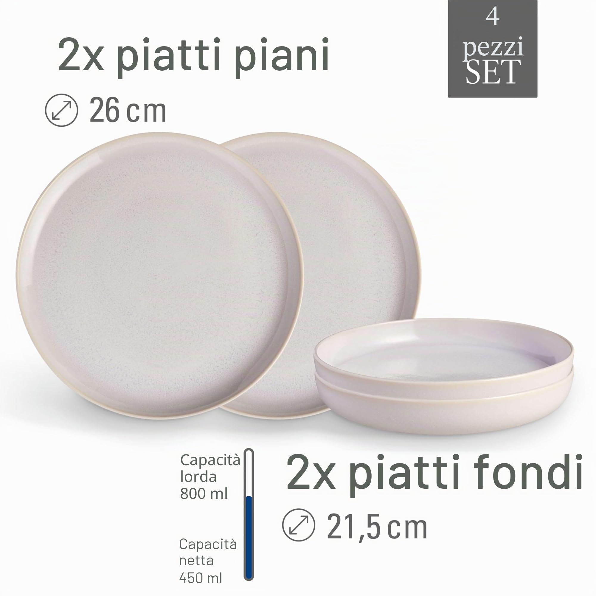 like. by Villeroy & Boch Crafted Cotton servizio da tavola 4 pz.