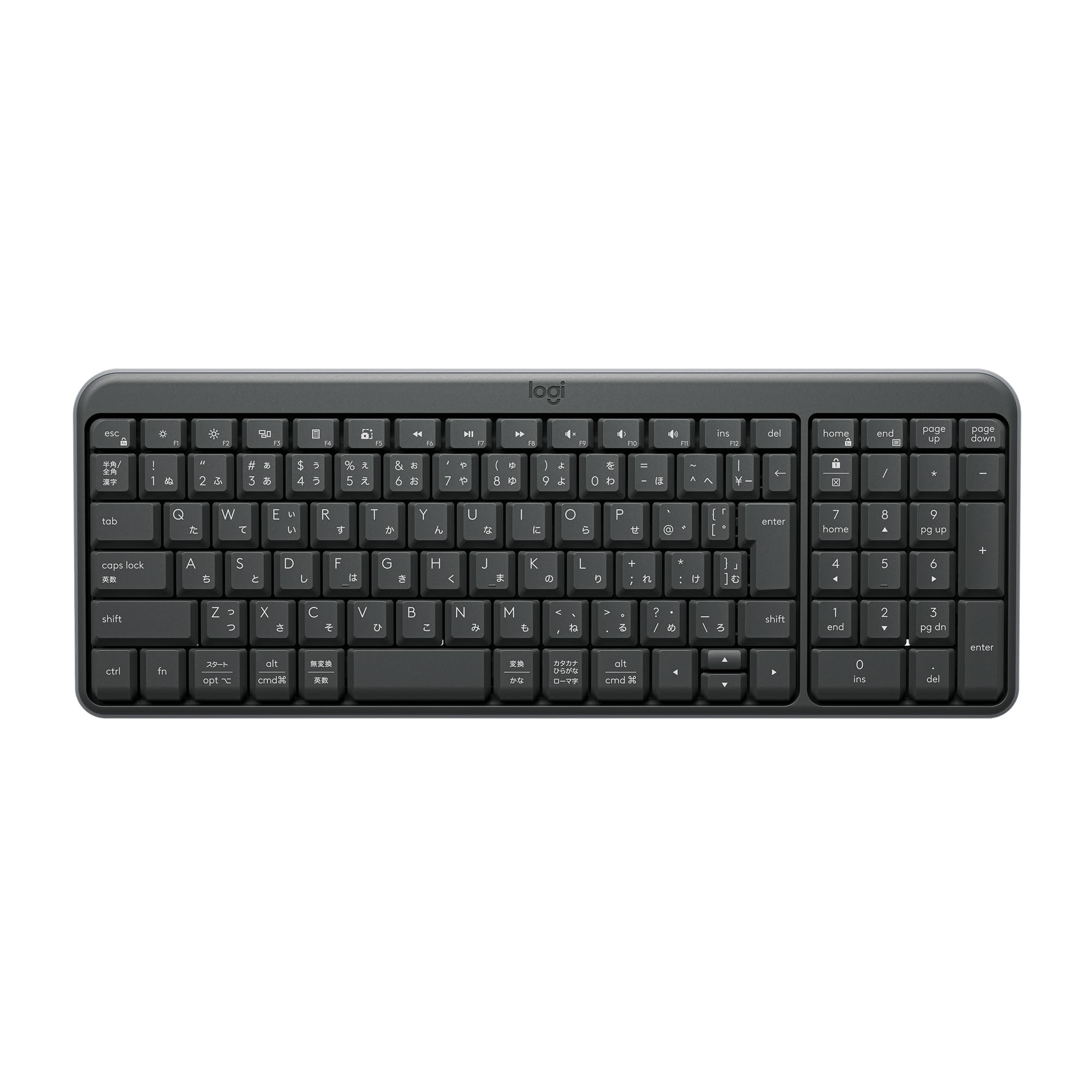 【セット買い】【Amazon.co.jp限定】ロジクール Bluetooth ワイヤレスキーボード K250GRd テンキー コンパクト 日本語配列 耐水 K250 Windows Mac Chrome グラファイト 国内正規品 ※Amazon.co.jp限定 壁紙ダウンロード付き + MP10GR マウスパッド 撥水 マウス パッド 小型 滑り止め MP10 グラファイト 国内正規品 - 1