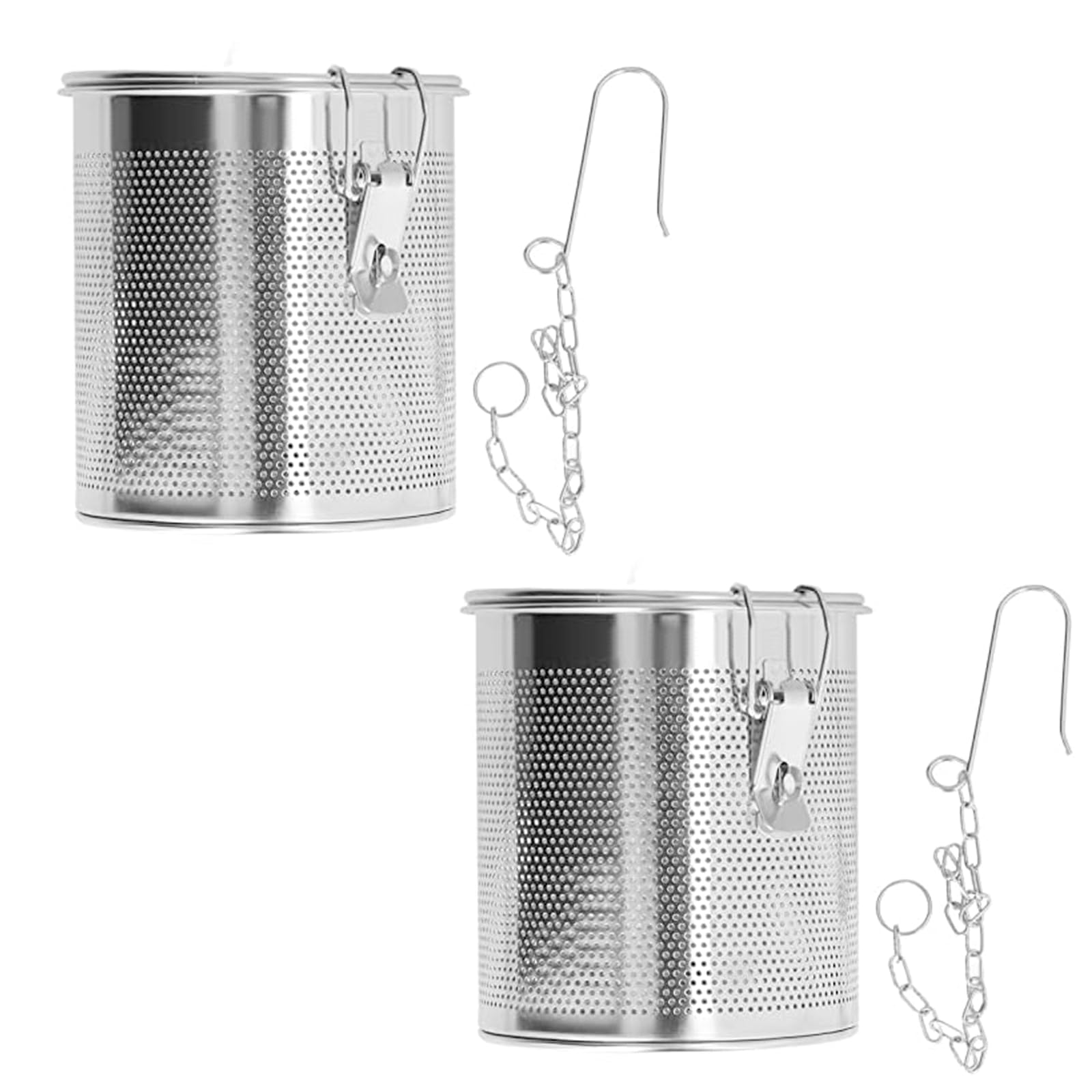 Xjdzineq 2 Piece Rustproof Cooking Infuser Basket with Heatproof Handle Kitchen Strainer Tool for Soups Stews and Broths Resistant Stews Seasonings Container