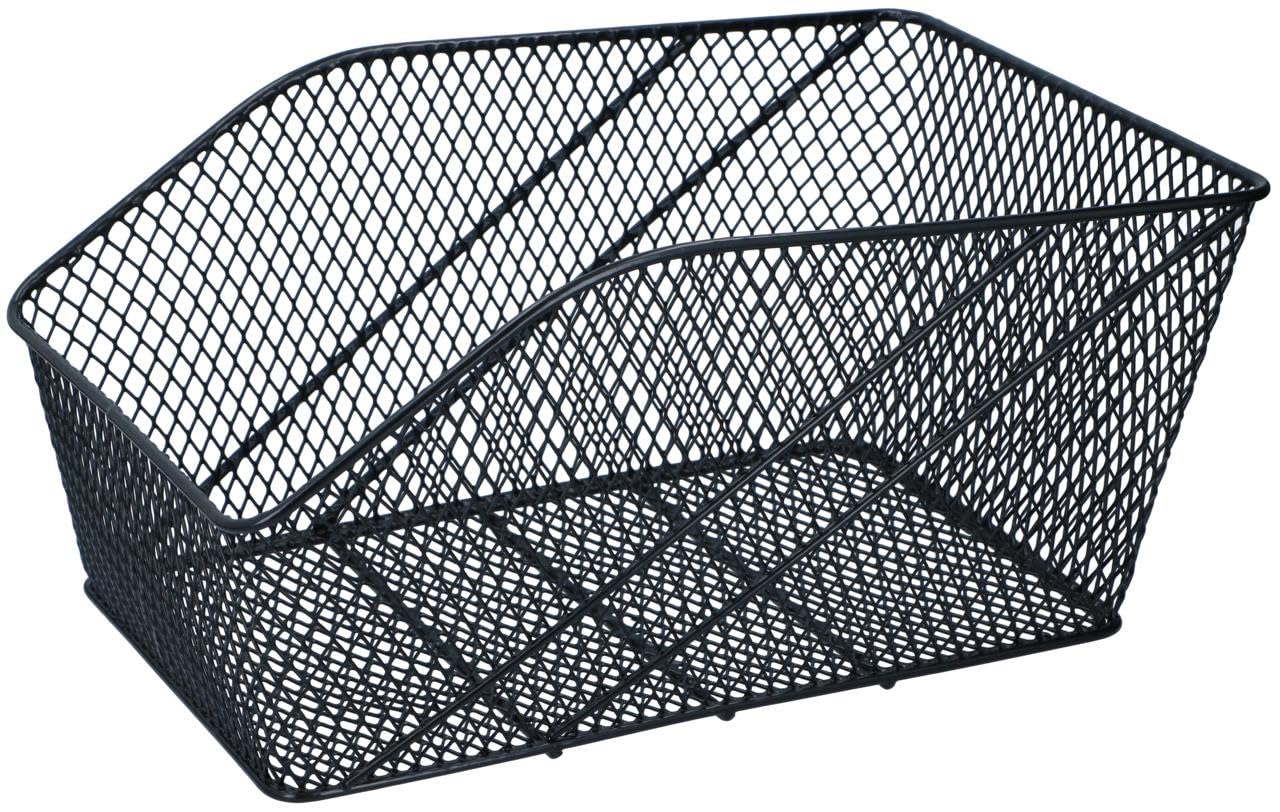 Dunlop Fahrradkorb - 13 Liter - Fahrrad Hinten - inkl. Reifenhalterung - Befestigung ohne Werkzeug - Metall - Schwarz
