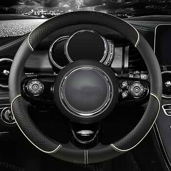 ZIVACATE Microfiber Leather Car Steering Wheel Cover Universal Anti-Slip Car Accessories For Men