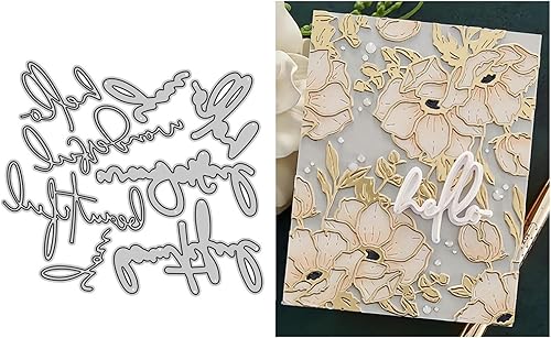 Miniatura 1 de Hola troqueles para hacer tarjetas, troqueles de corte de metal, troqueles de papel para álbumes de recortes, suministros de fabricación de tarjetas