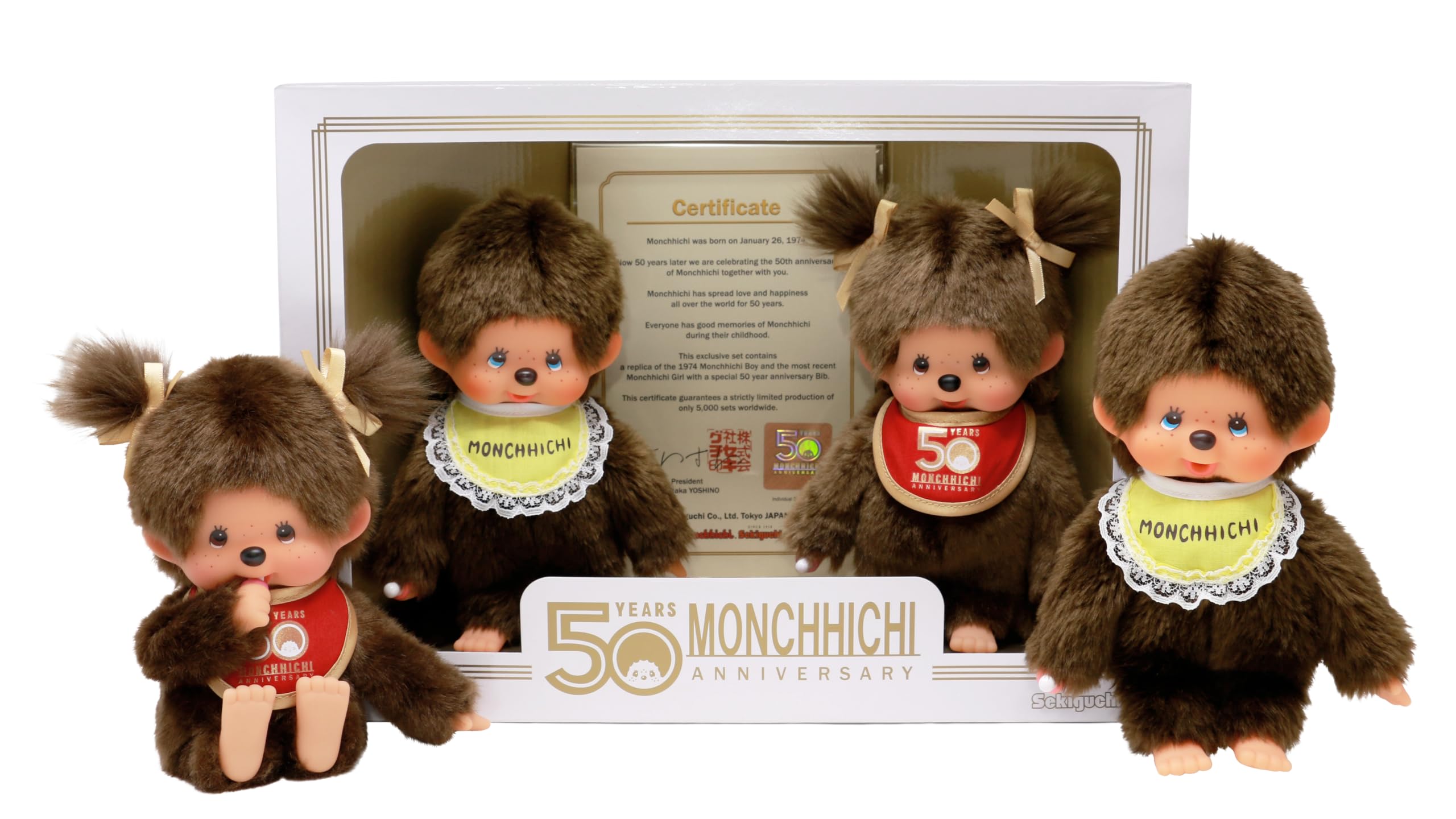 Sekiguchi 244034-Set Anniversaire Monchhichi Original, Fille