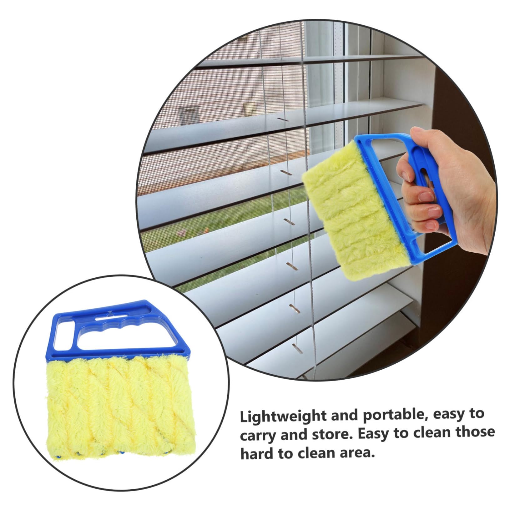 FRCOLOR 5pezzi Spazzola Per Pulizia Tapparelle e Finestre Strumento Versatile Per Rimuovere Polvere Da Persiane e Condizionatori Pulizia Casa e Ufficio
