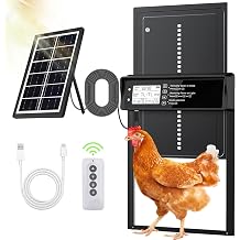 ONKO Automatic Chicken Coop Door Solar Powered with LCD Display