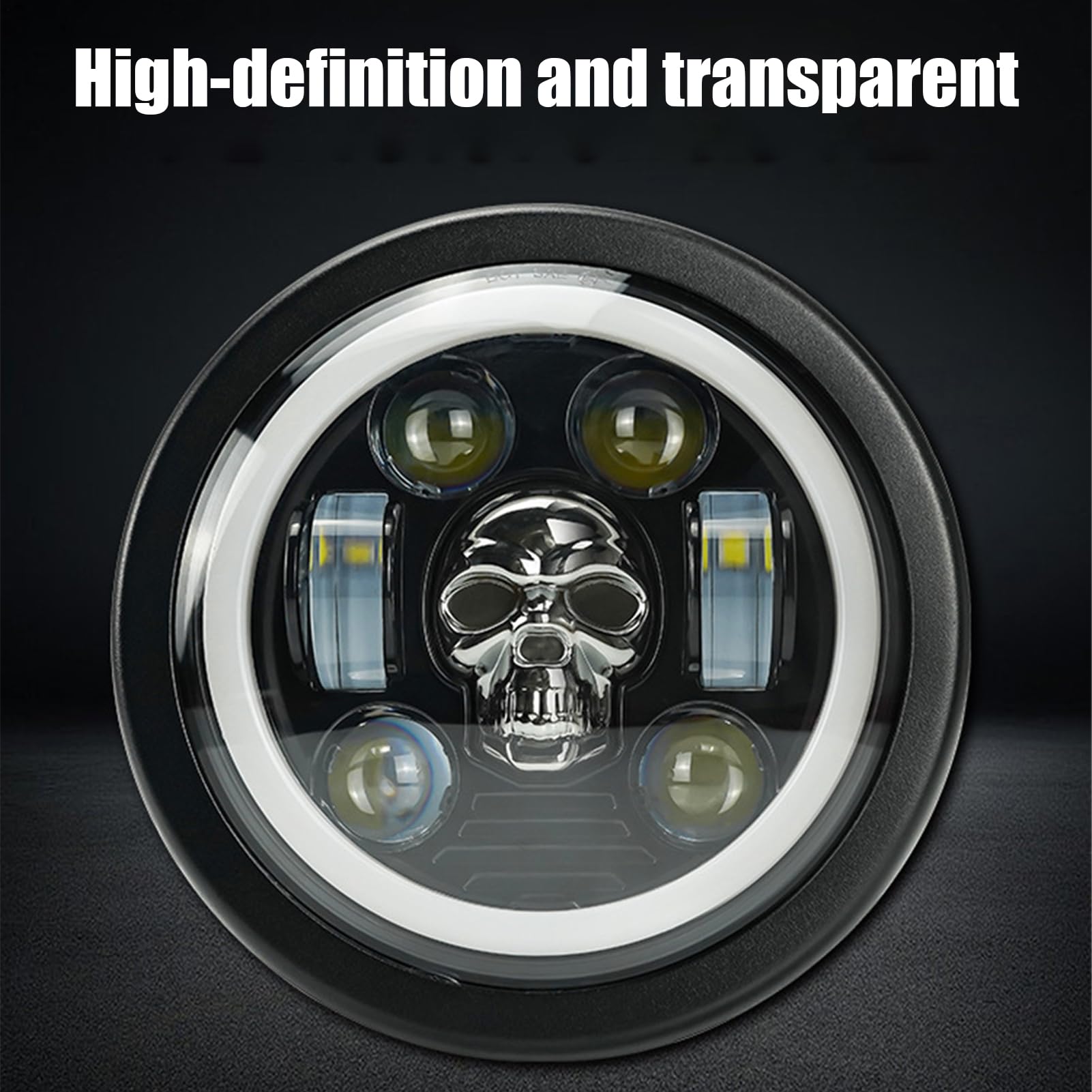 Faro a LED per moto, rotondo, impermeabile, super luminoso, ricambio per fari colorati, per una guida sicura