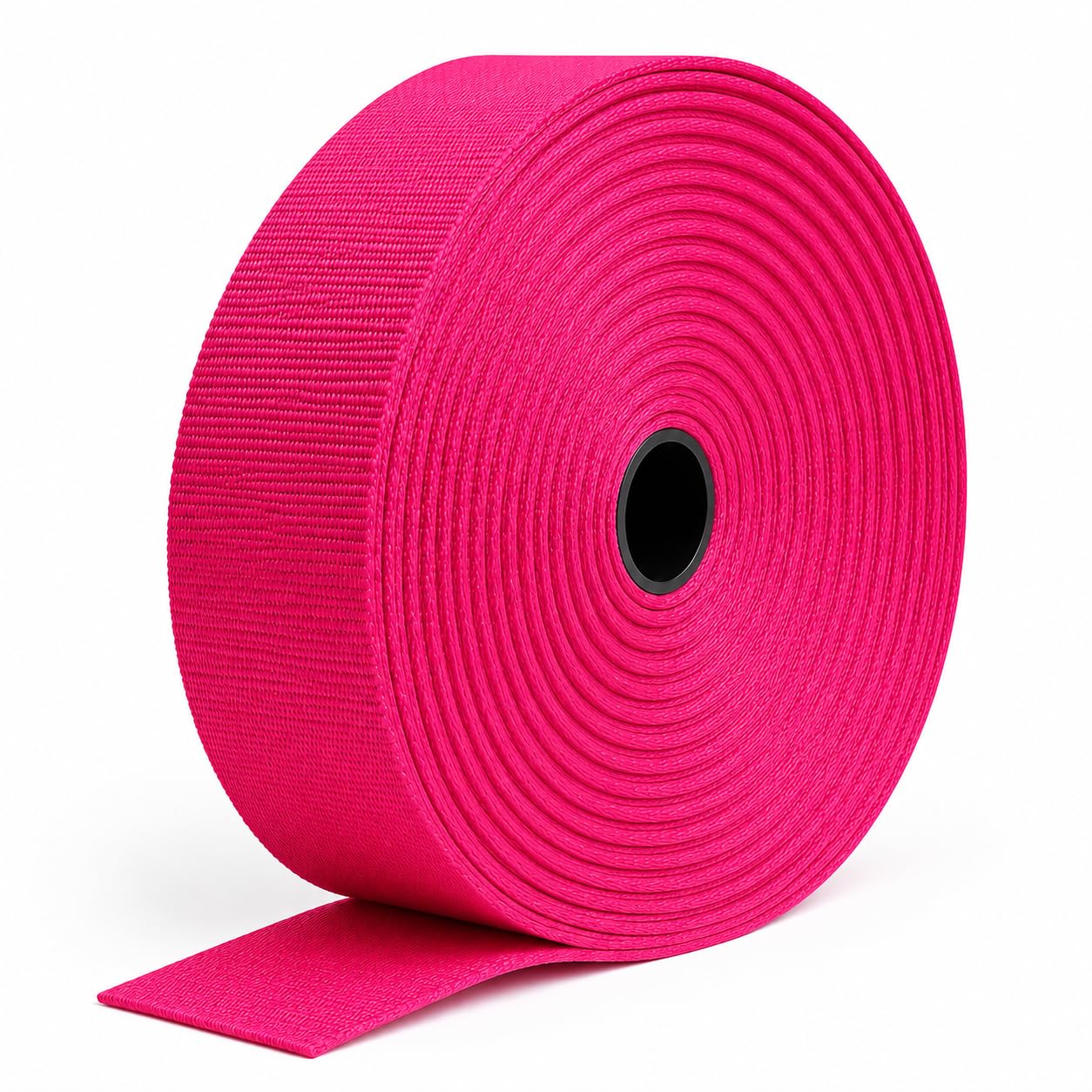 suneez nest 1 inch width pink bag strap webbing roll | flat woven nylon/polyester webbing tape for bag making, backpack, handbag, luggage & shoulder straps | heavy duty strap material (50 meter pink)