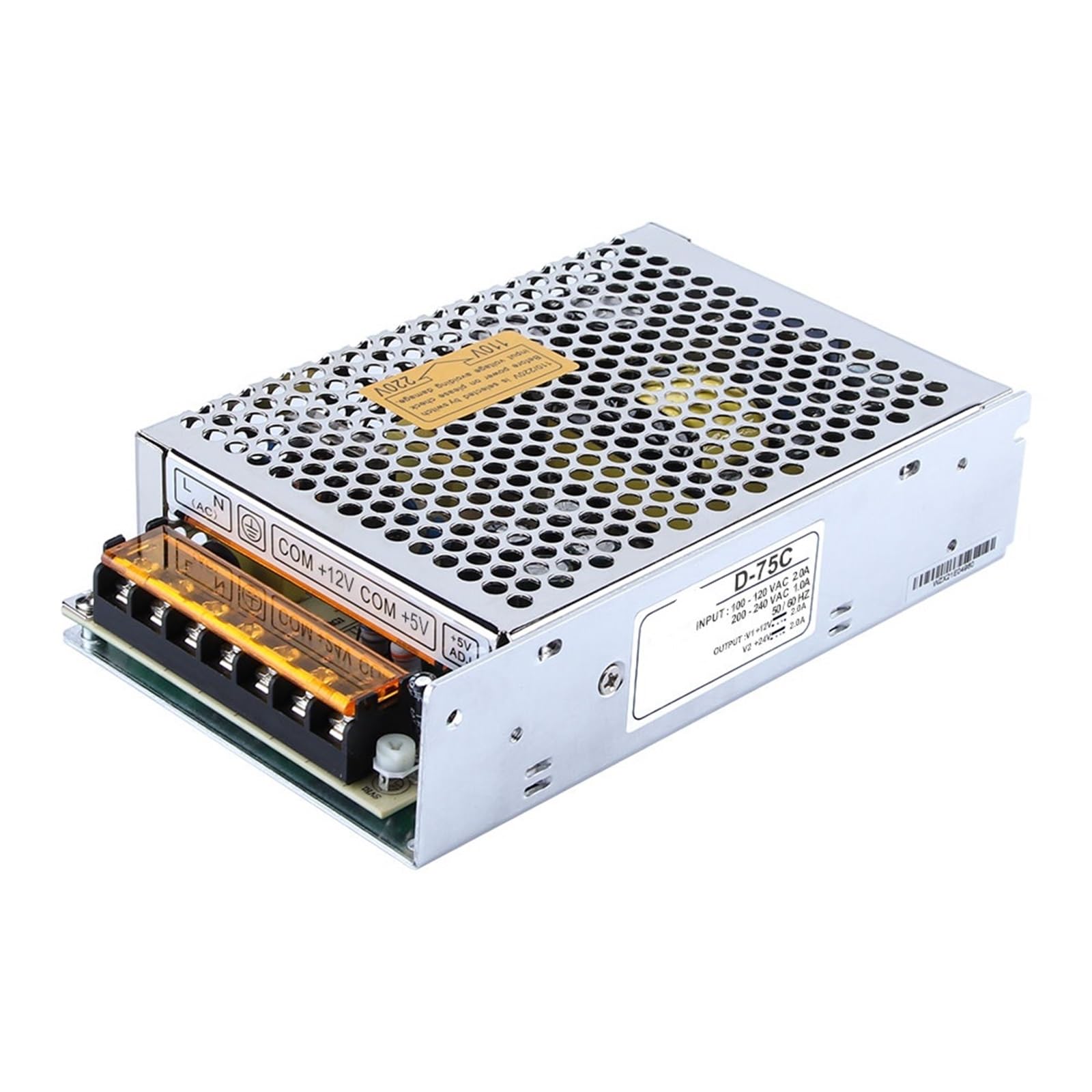 Alimentation à découpage D-75C 75W 12V 24V double sortie pour rideaux