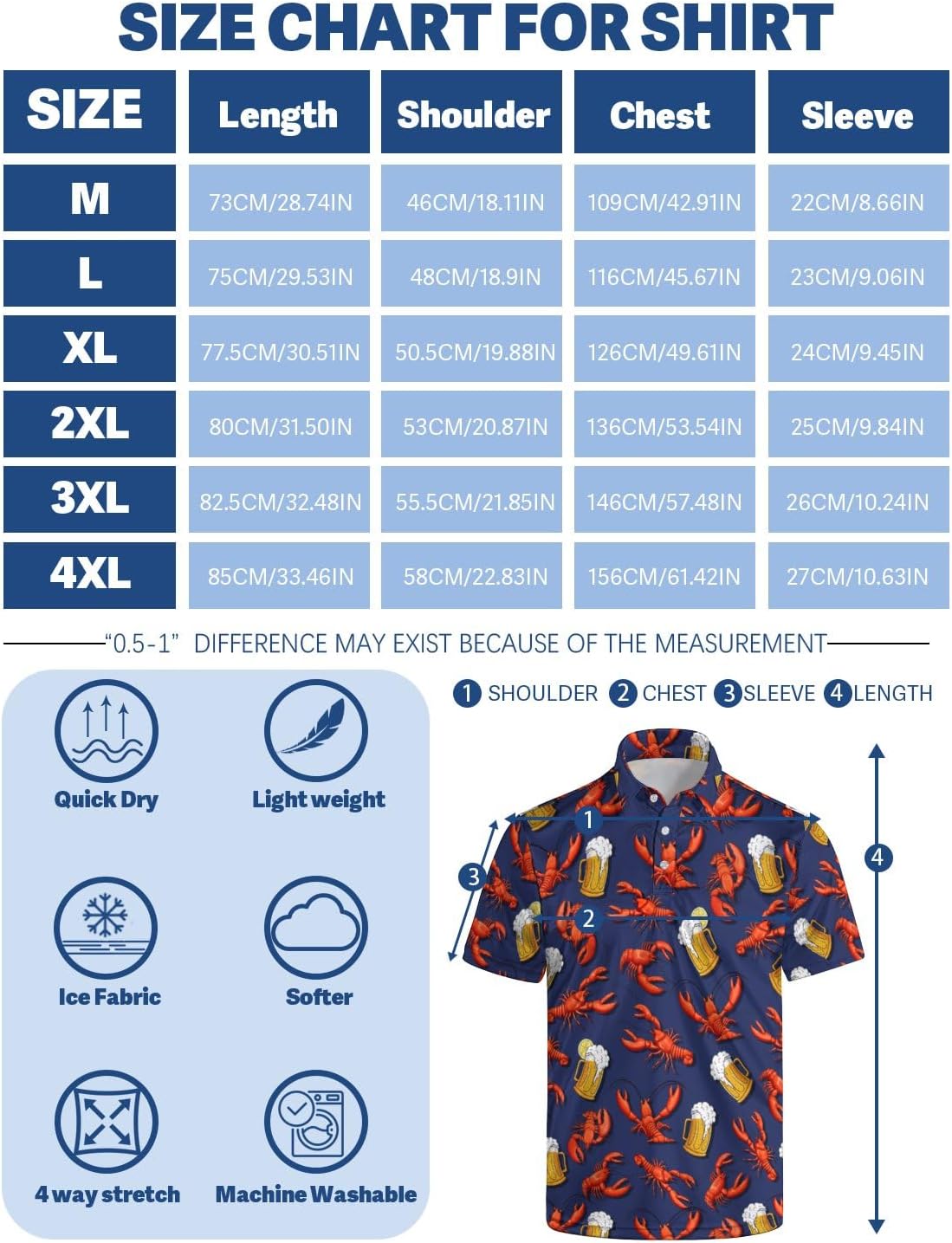 Golf Shirts for Men Funny Golf Polo Shirts Short Sleeve Polo Shirts Moisture Wicking Performance Golf Outfits - Image 6