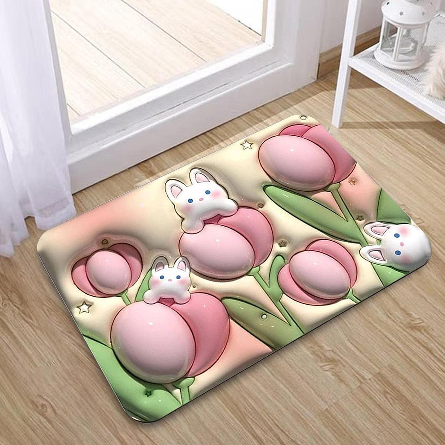 ALLESCO Stone Design Bath Mat – Non-Slip, Quick-Dry 3D Absorbent Diatomaceous Earth Bath Mat (60x39CM) - Image 5 thumbnail