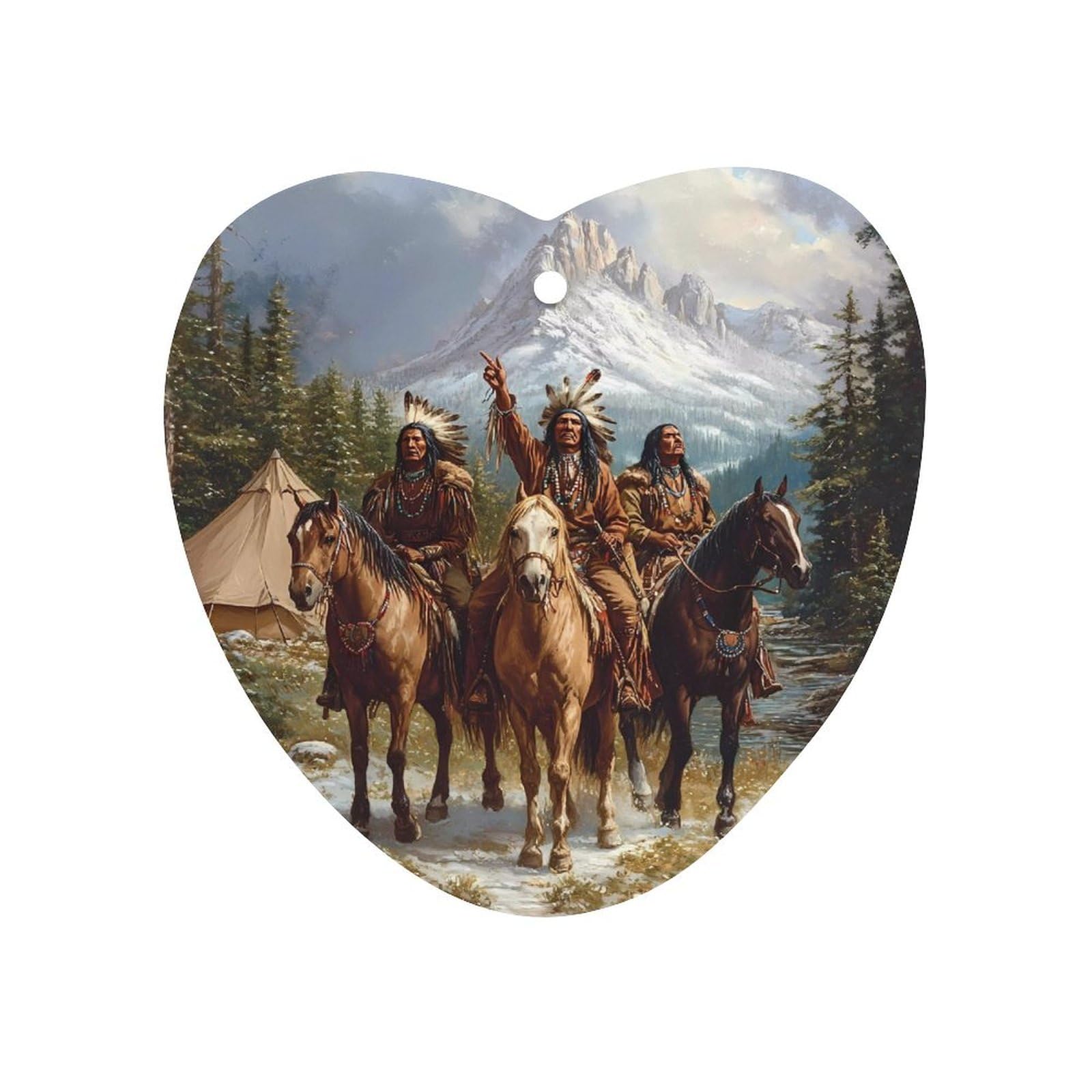 Native American Indian Car Air Freshener Hanging Aromatherapy Tablets for Car Accessories Love form