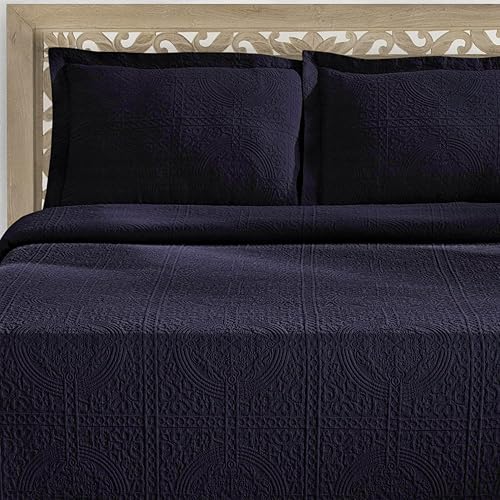 Miniatura 5 de Superior Juego de colcha de algodón con diseño de flor de lis, mantas cálidas, ropa de cama para todas las estaciones, decoración de dormitorio,