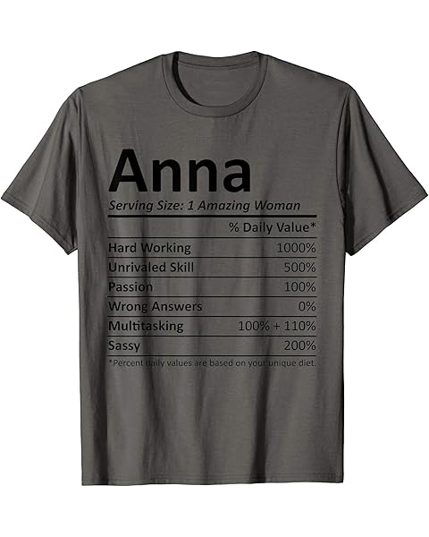 ANNA Nutrition Personalized Name Funny Christmas Gift Idea T-Shirt
