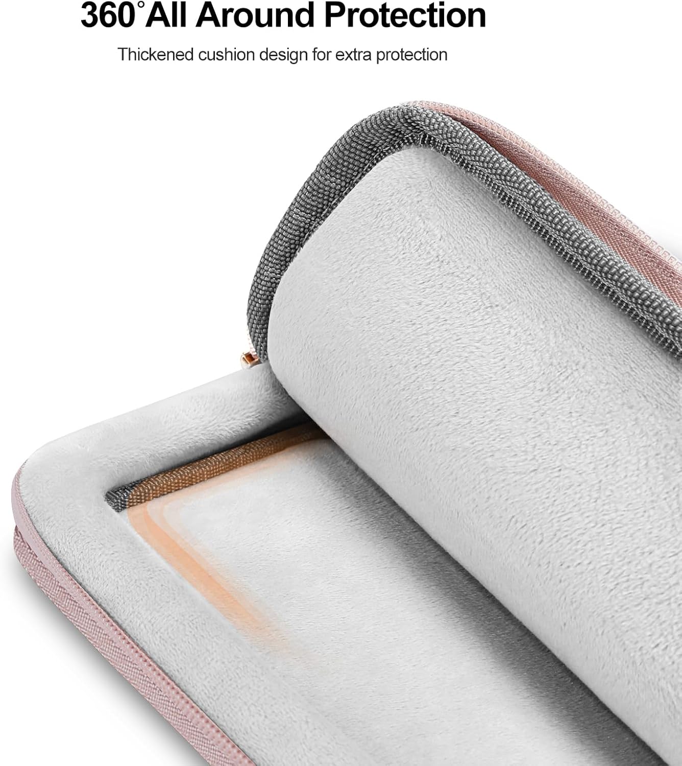 MOSISO 360 Protective Laptop Sleeve Compatible with 13-13.3 inch Notebook,Dainty Flower Mouse Pad&Keyboard&Mouse Wrist Rest&Coaster&Rectangle Quilted Bag with Handle&Pocket&Small Case&Belt, Pink&Black