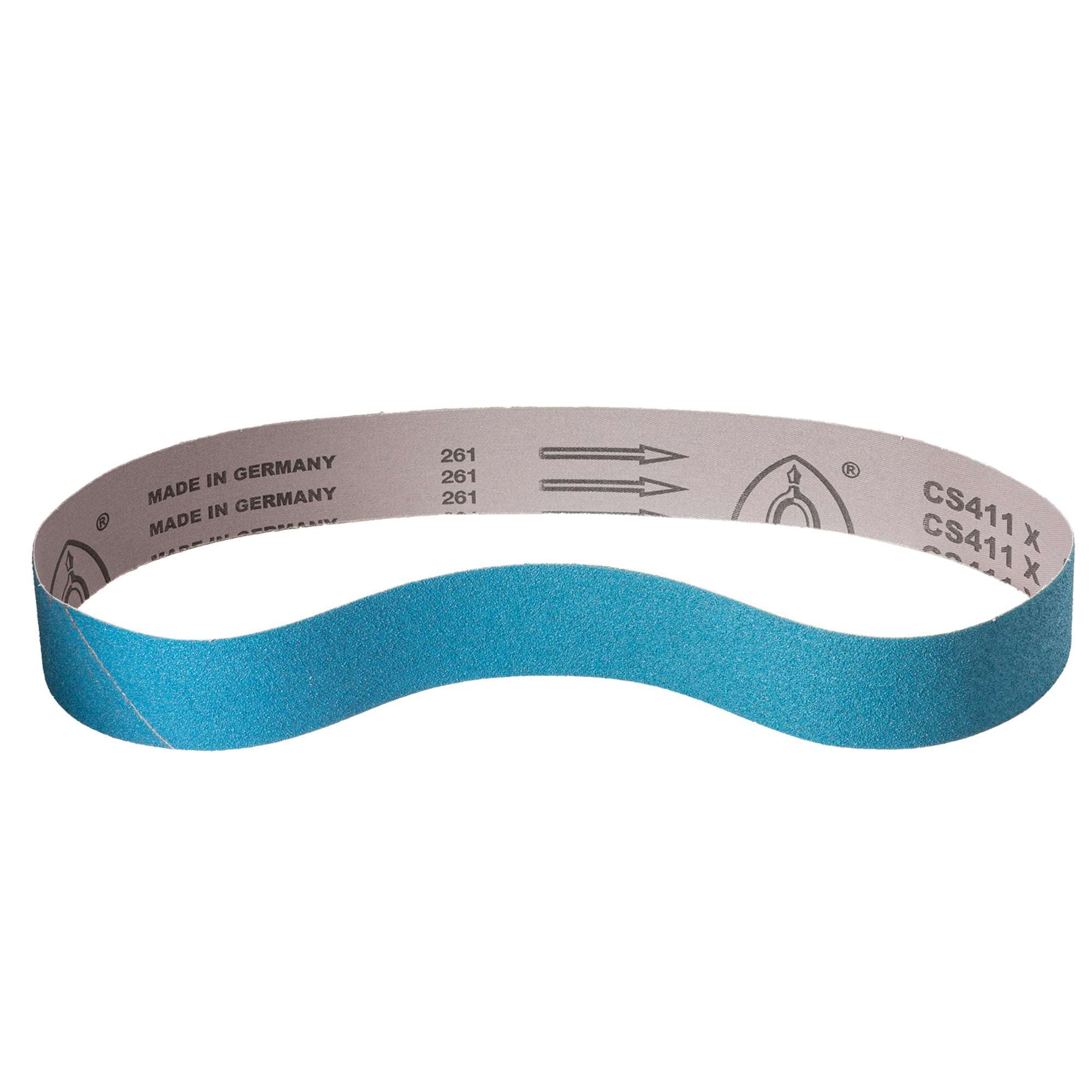 Nastro abrasivo KLINGSPOR CS411X Zirconio | 25 x 457 mm | Grana P60 | 30 pezzi | per metallo acciaio inox, legno duro | supporto in tessuto ad alta resistenza | nastri abrasivi professionali