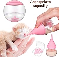 Vista 5 de Mipcase Botellas para gatitos, mini botellas para cachorros con 4 biberones de plástico para mascotas con cepillo de limpieza para alimentar gatitos
