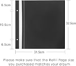 Spbapr Photo Album Self Adhesive Scrapbook Refill Pages for 13.2x12.8inch Photo Album