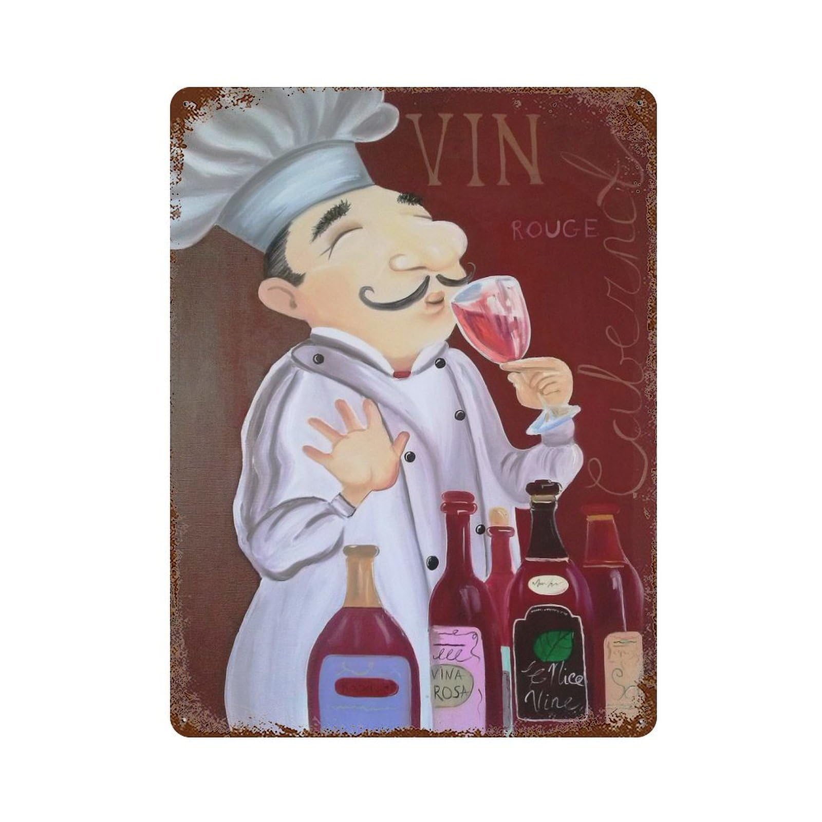 Taster Decorative Tin Sign 15.7"x11.8", Old School Wall Decor for Garage, Pub Or Kitchen