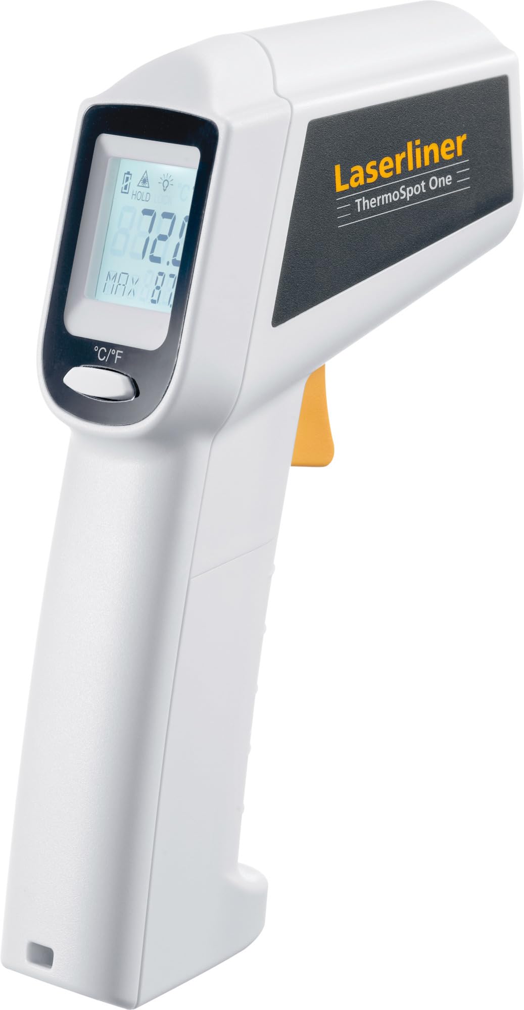 Laserliner Thermomètre Infrarouge ThermoSpot One, Thermomètre Numérique pour Surfaces, -38 °C à +365 °C, Mesure sans Contact, avec Laser de Visée
