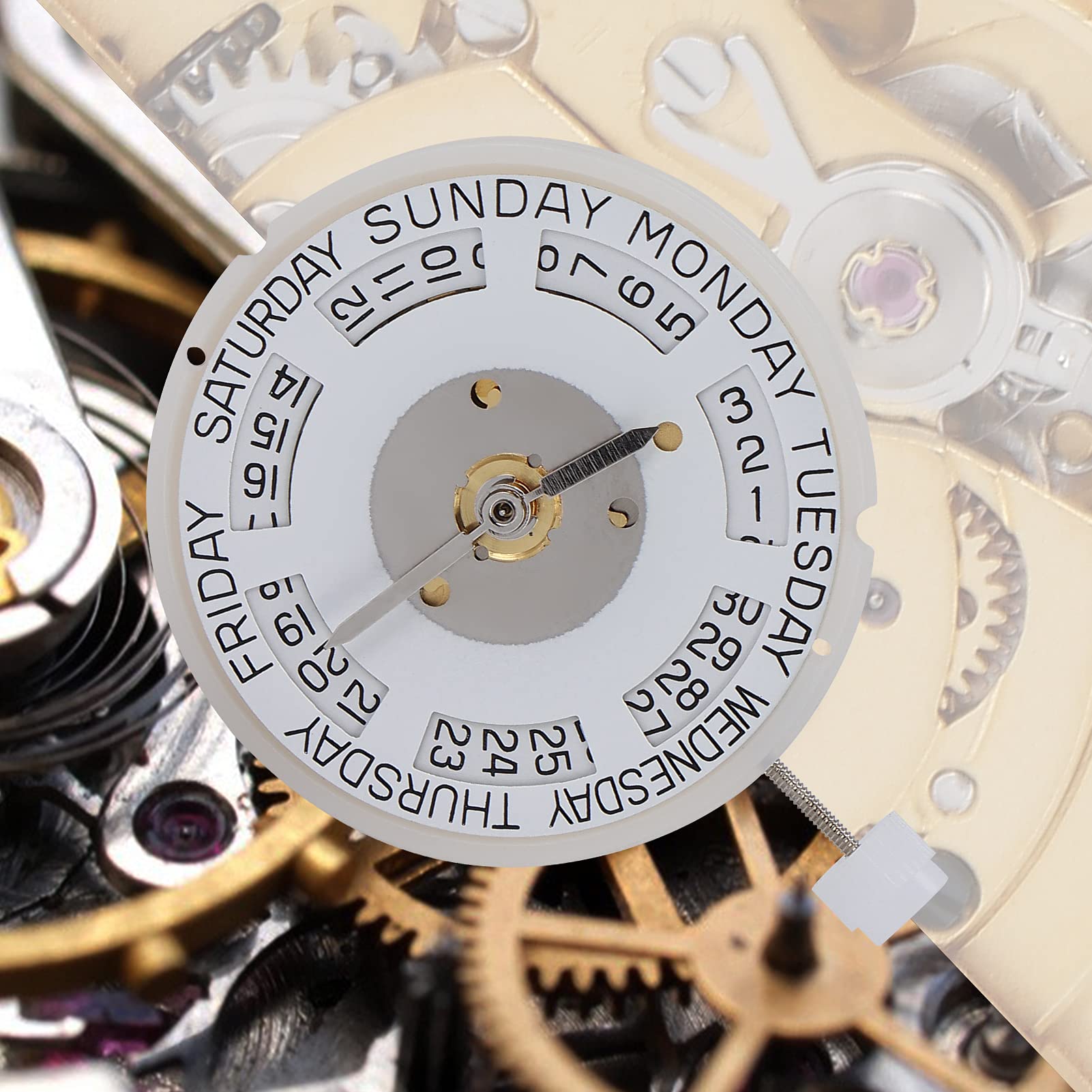 Generic Mechaniczny Mechanizm Zegarka 2834 Złoto Trwałe Części Zamienne dla Mechaników Zegarków Średnica 30 Mm