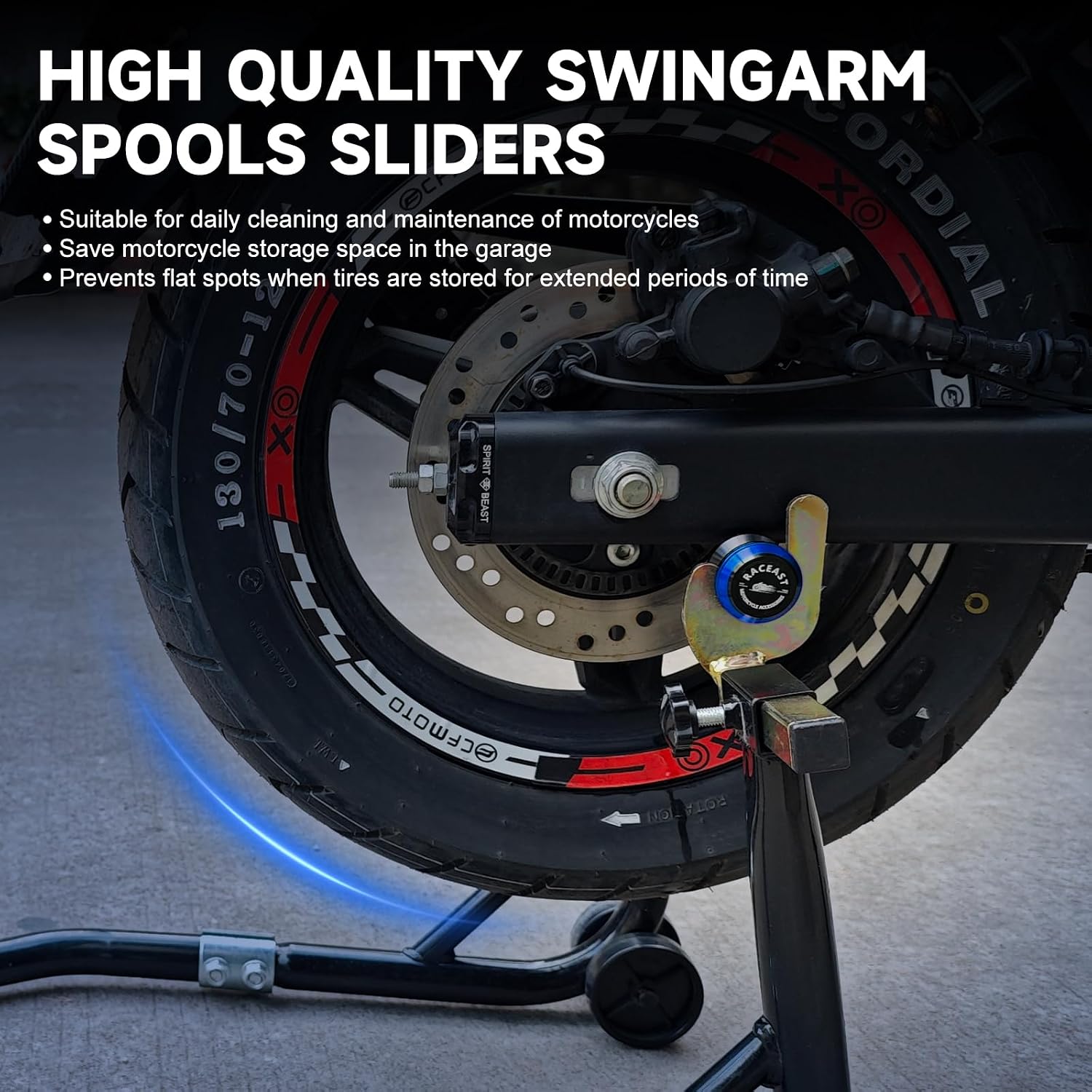 M6 Swing Arm Spool Sliders Universal CNC 6MM Rear Swingarm Sliders Stand Compatible With R7 YZF R1 R3 R6 R6S YZF600R FZ1 FZ6 FZ6R FZ8 FJ09 FZ09 FZ10 MT09 MT10 (Blue - M6)