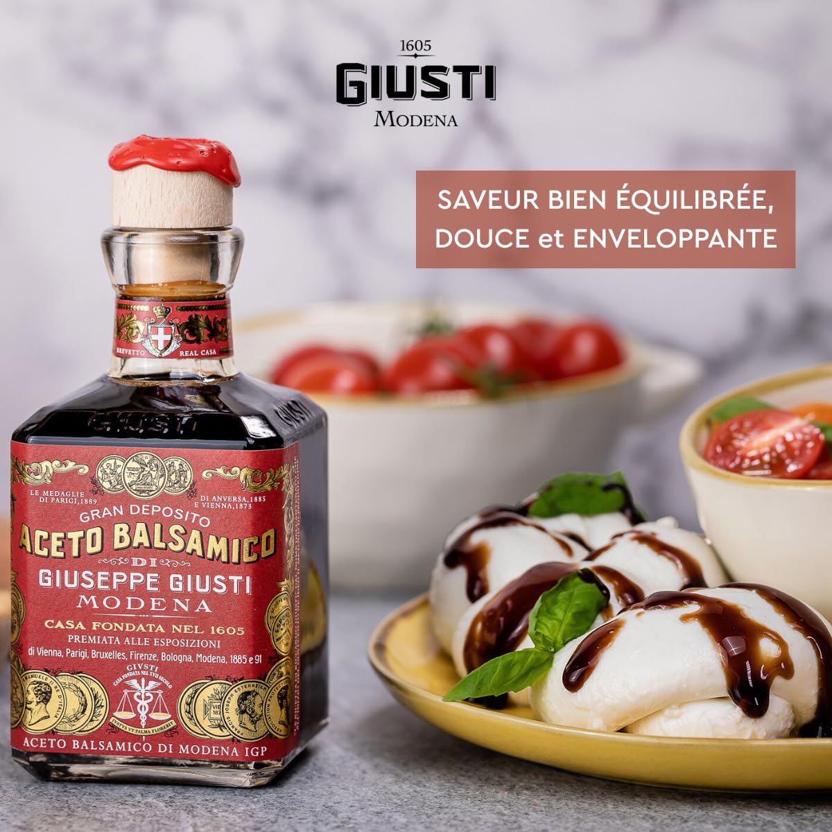 Giusti - Vinaigre Balsamique de Modène IGP 3 Médailles d'or - 250ml Cubica