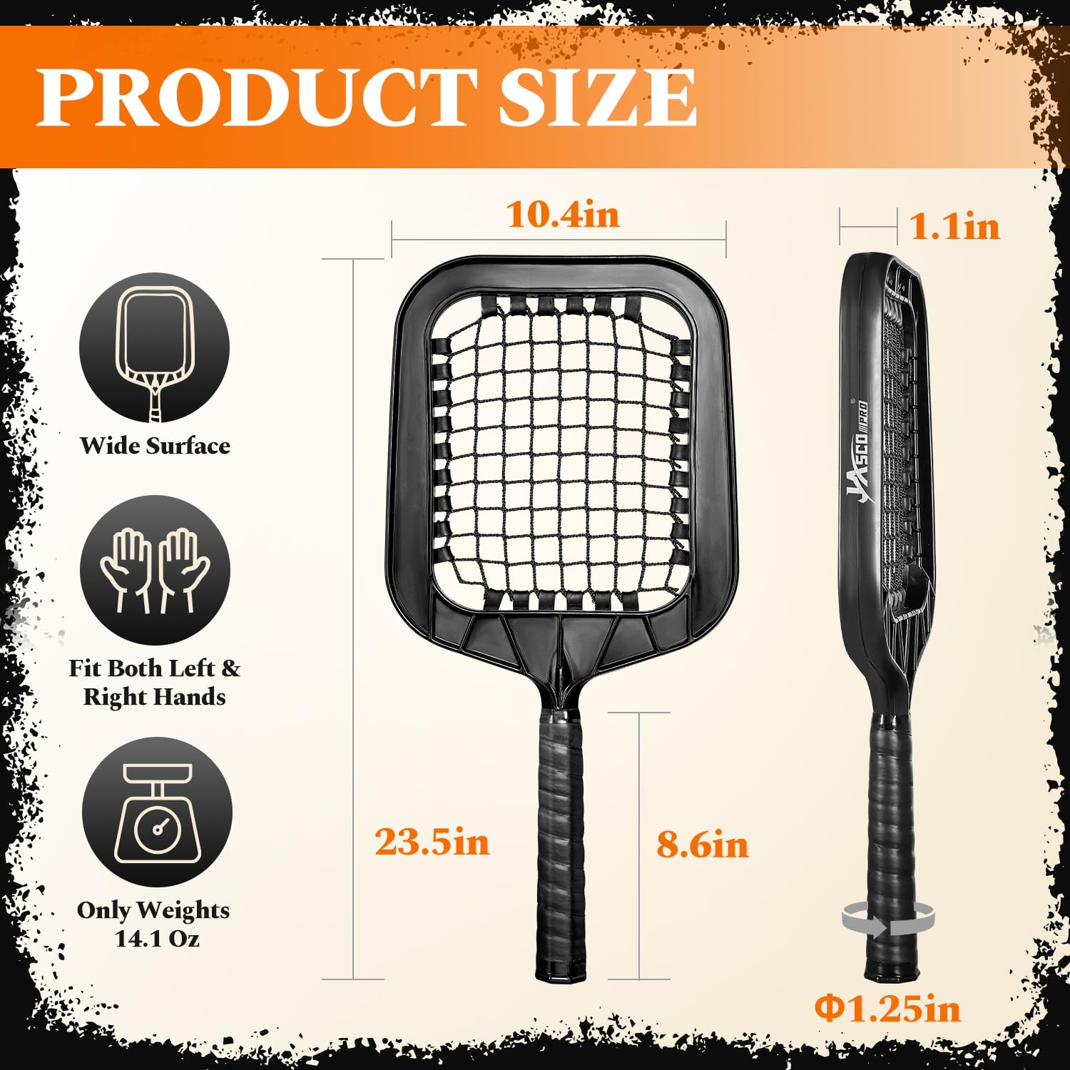 JASCOPRO Baseball Racket for Fly Balls,Grounders and Line Drives,14 Oz Fungo Racket Baseball and Softball Training Equipment for Coaches and Parents to Help Player Practice Fielding Skill
